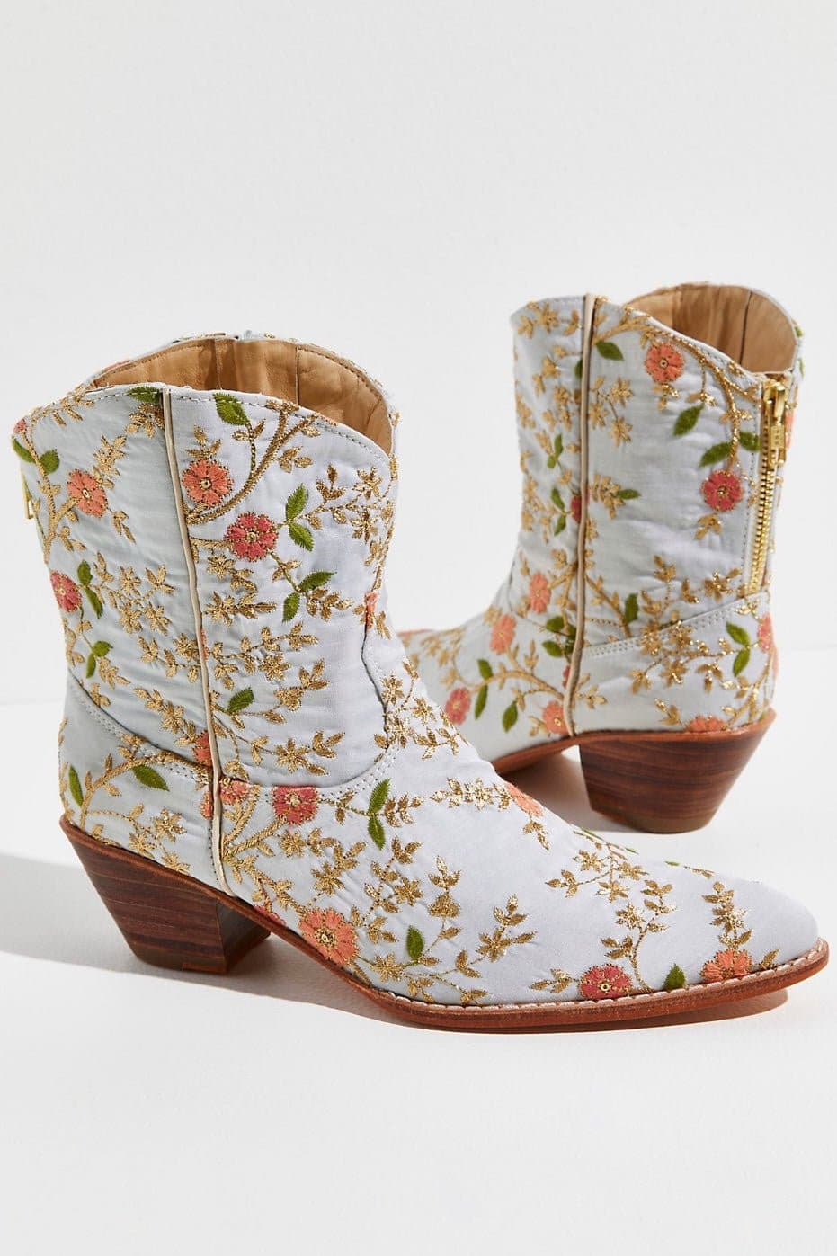 ELOISE EMBROIDERED ANKLE BOOTS - BANGKOK TAILOR CLOTHING STORE - HANDMADE CLOTHING