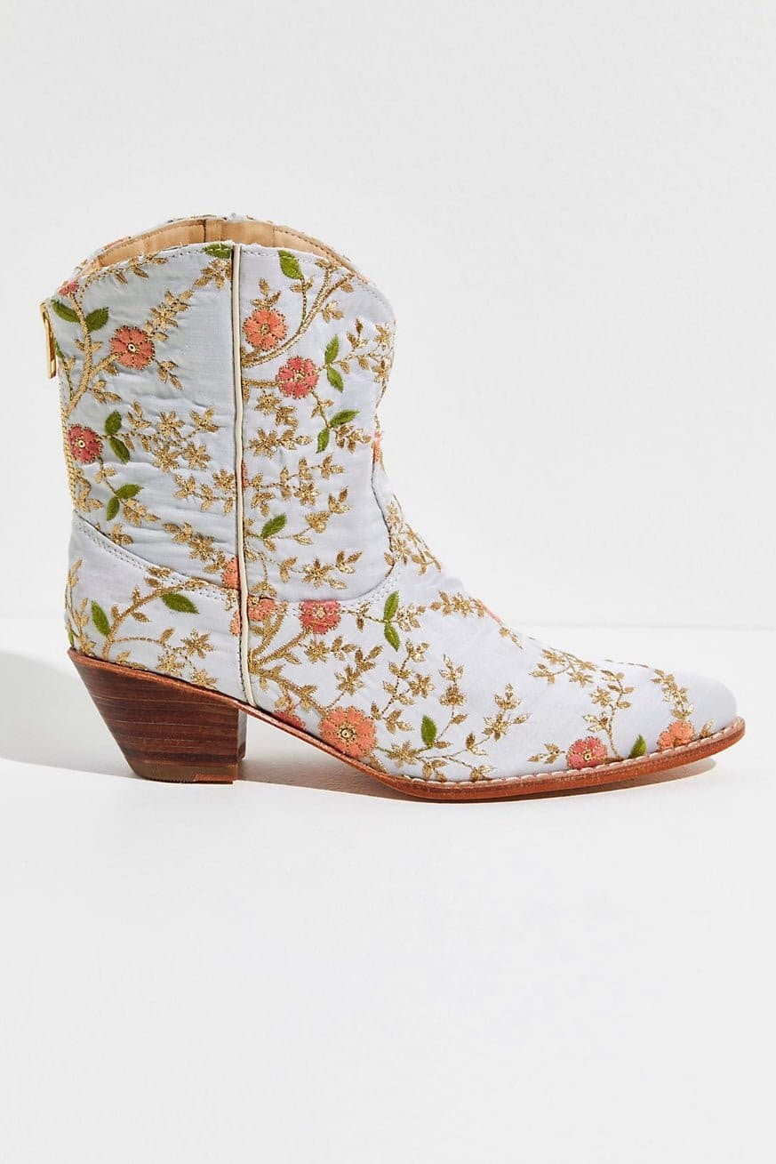 ELOISE EMBROIDERED ANKLE BOOTS - BANGKOK TAILOR CLOTHING STORE - HANDMADE CLOTHING