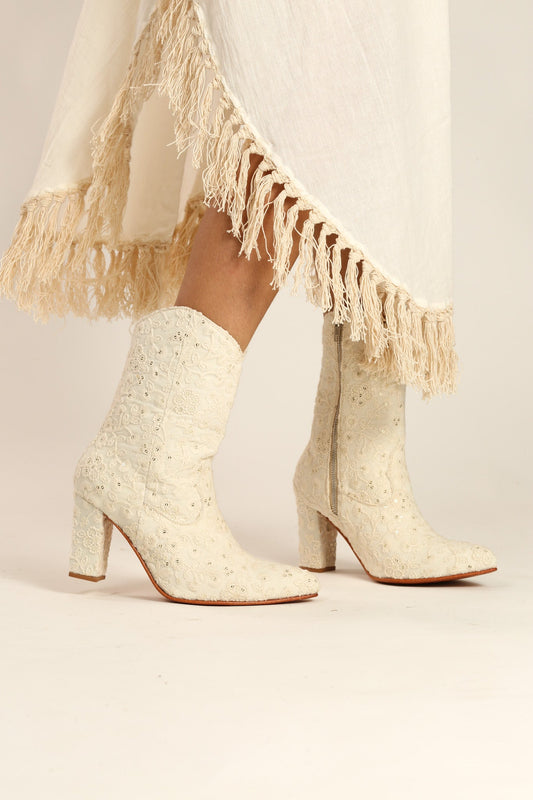 EMBROIDERED BOOTS ARABELLA - BANGKOK TAILOR CLOTHING STORE - HANDMADE CLOTHING