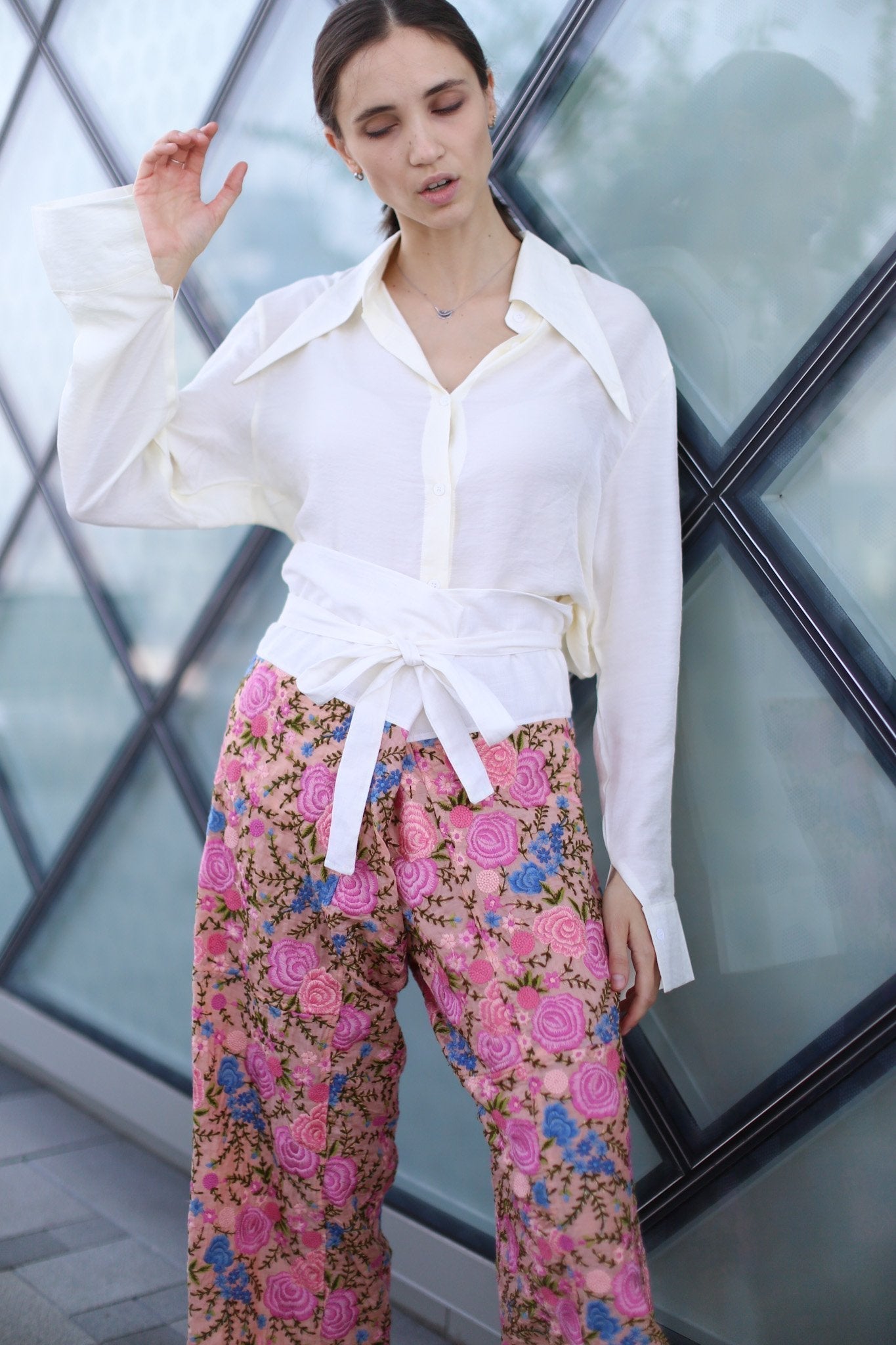 EMBROIDERED FISHERMAN TROUSER PANTS LISA - BANGKOK TAILOR CLOTHING STORE - HANDMADE CLOTHING