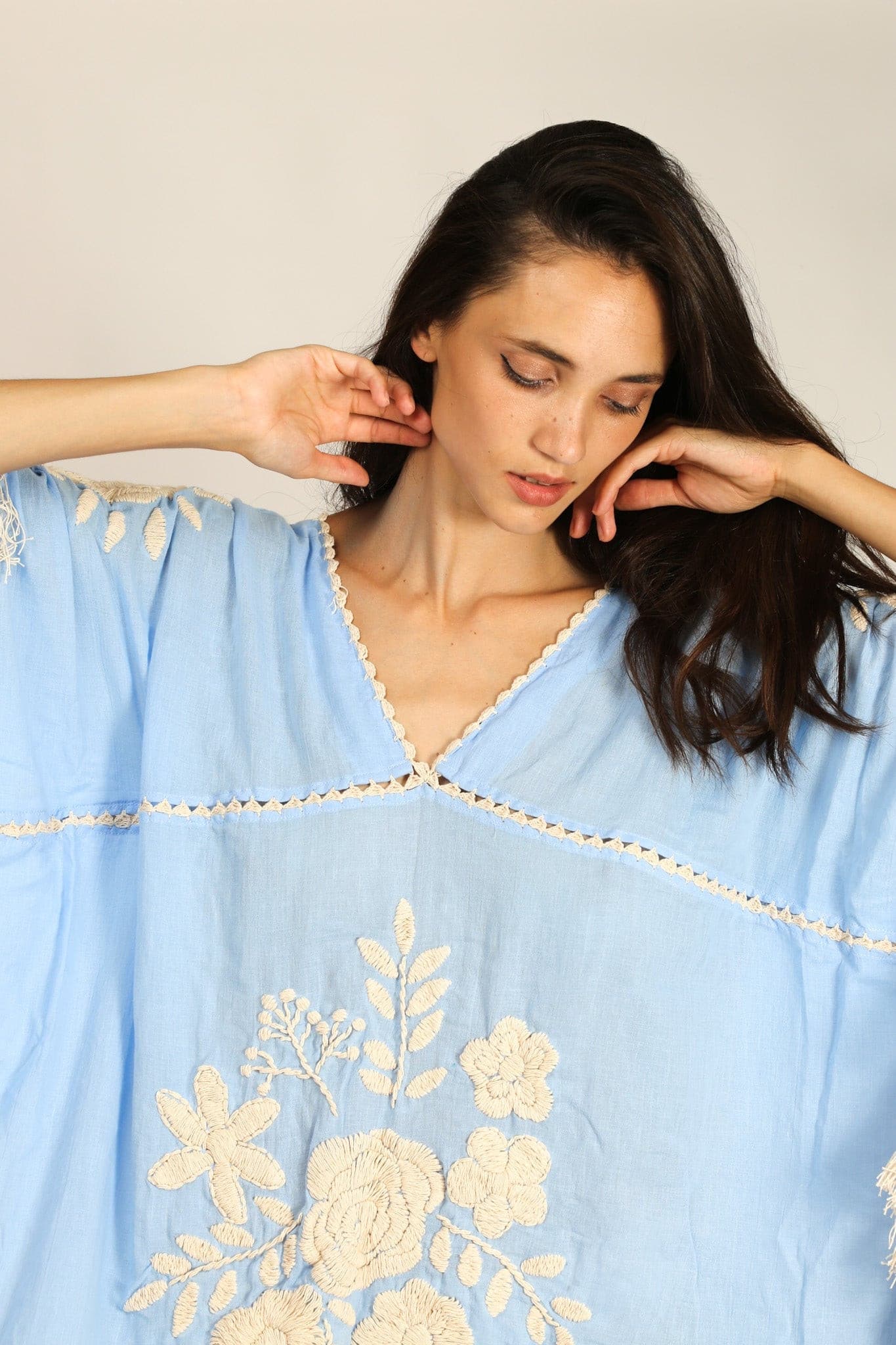 EMBROIDERED KAFTAN CASSI - BANGKOK TAILOR CLOTHING STORE - HANDMADE CLOTHING