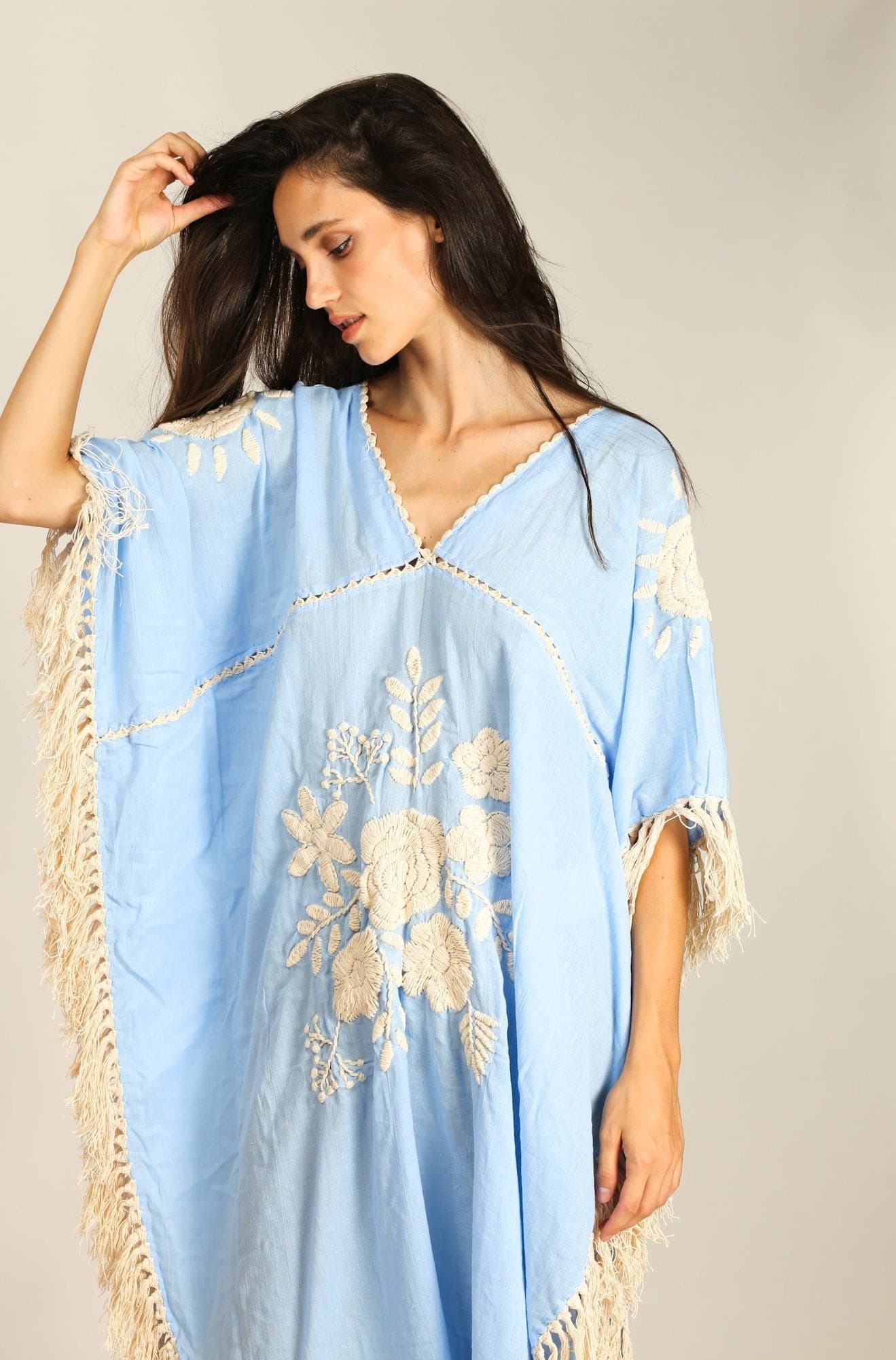 EMBROIDERED KAFTAN CASSI - BANGKOK TAILOR CLOTHING STORE - HANDMADE CLOTHING