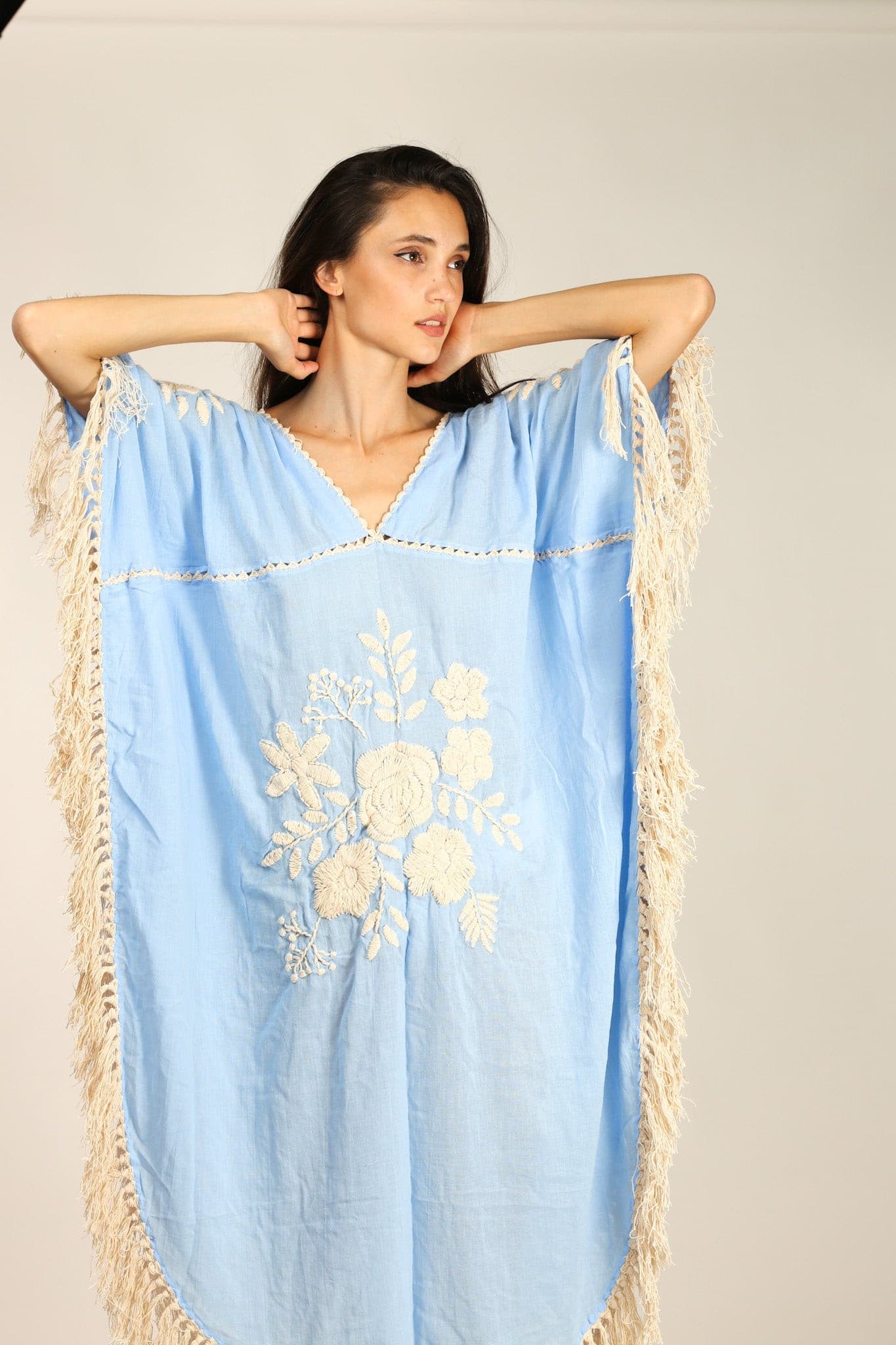 EMBROIDERED KAFTAN CASSI - BANGKOK TAILOR CLOTHING STORE - HANDMADE CLOTHING