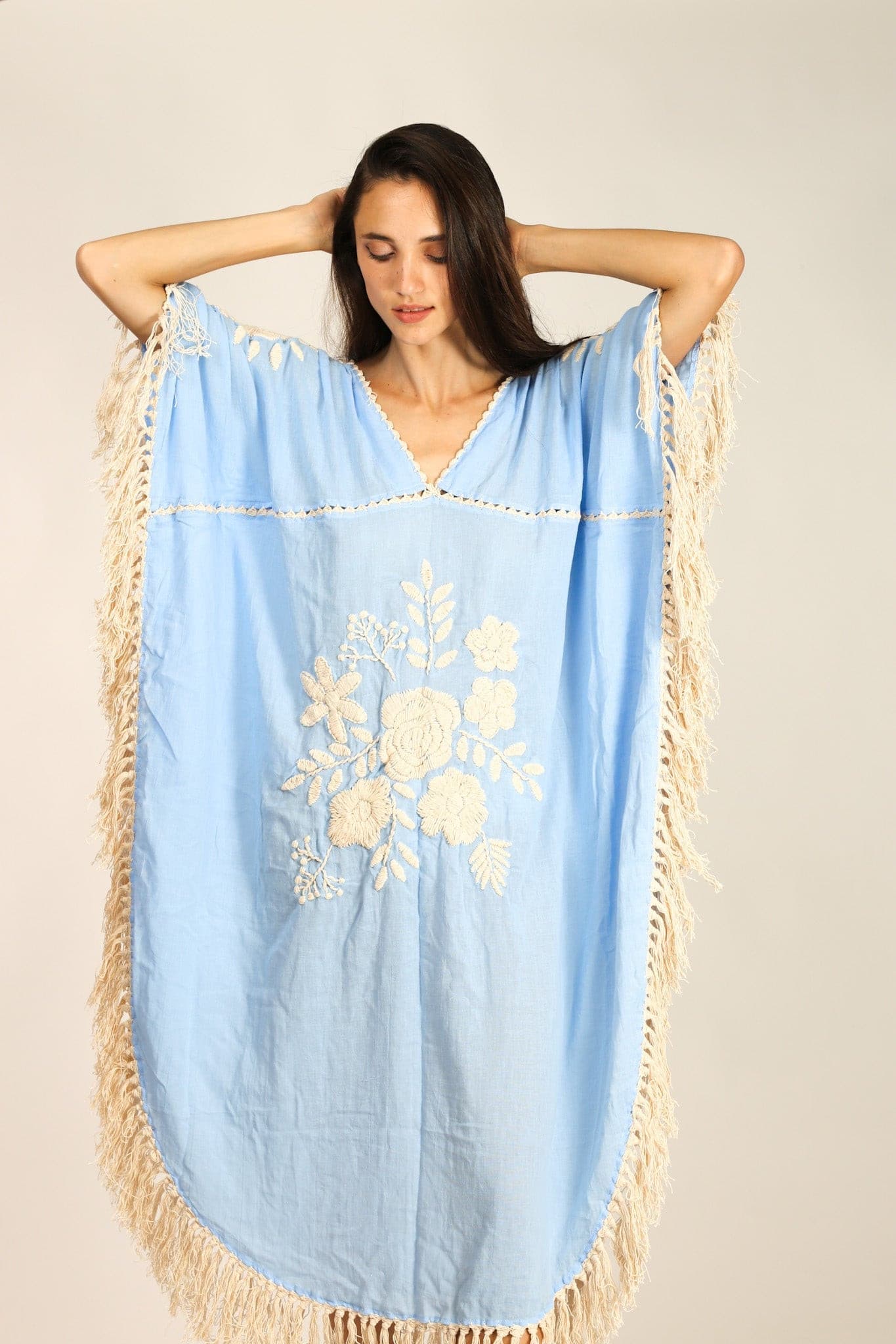 EMBROIDERED KAFTAN CASSI - BANGKOK TAILOR CLOTHING STORE - HANDMADE CLOTHING