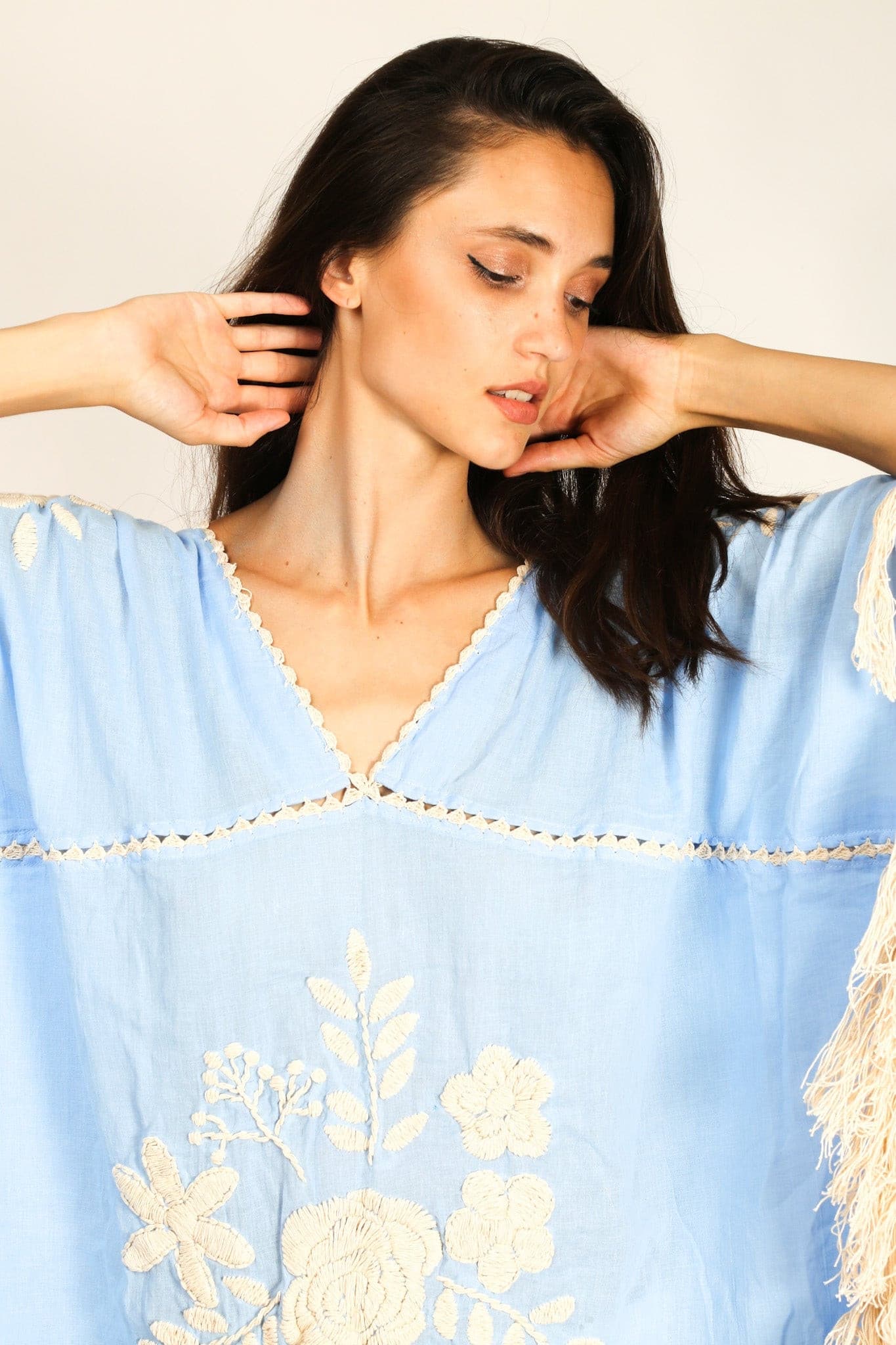 EMBROIDERED KAFTAN CASSI - BANGKOK TAILOR CLOTHING STORE - HANDMADE CLOTHING