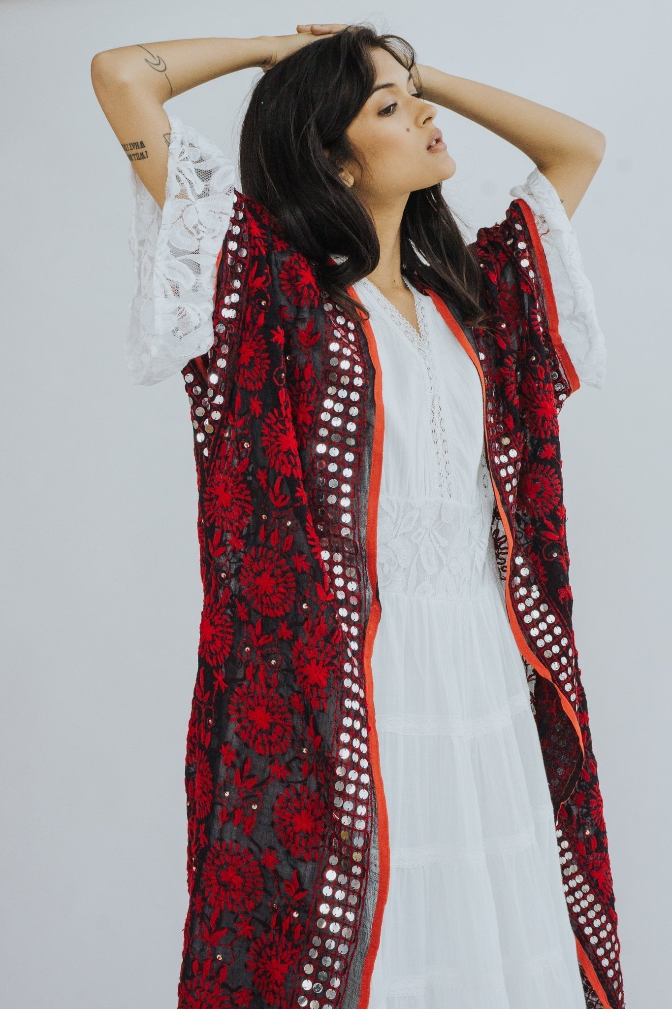 EMBROIDERED KAFTAN PILAR - BANGKOK TAILOR CLOTHING STORE - HANDMADE CLOTHING