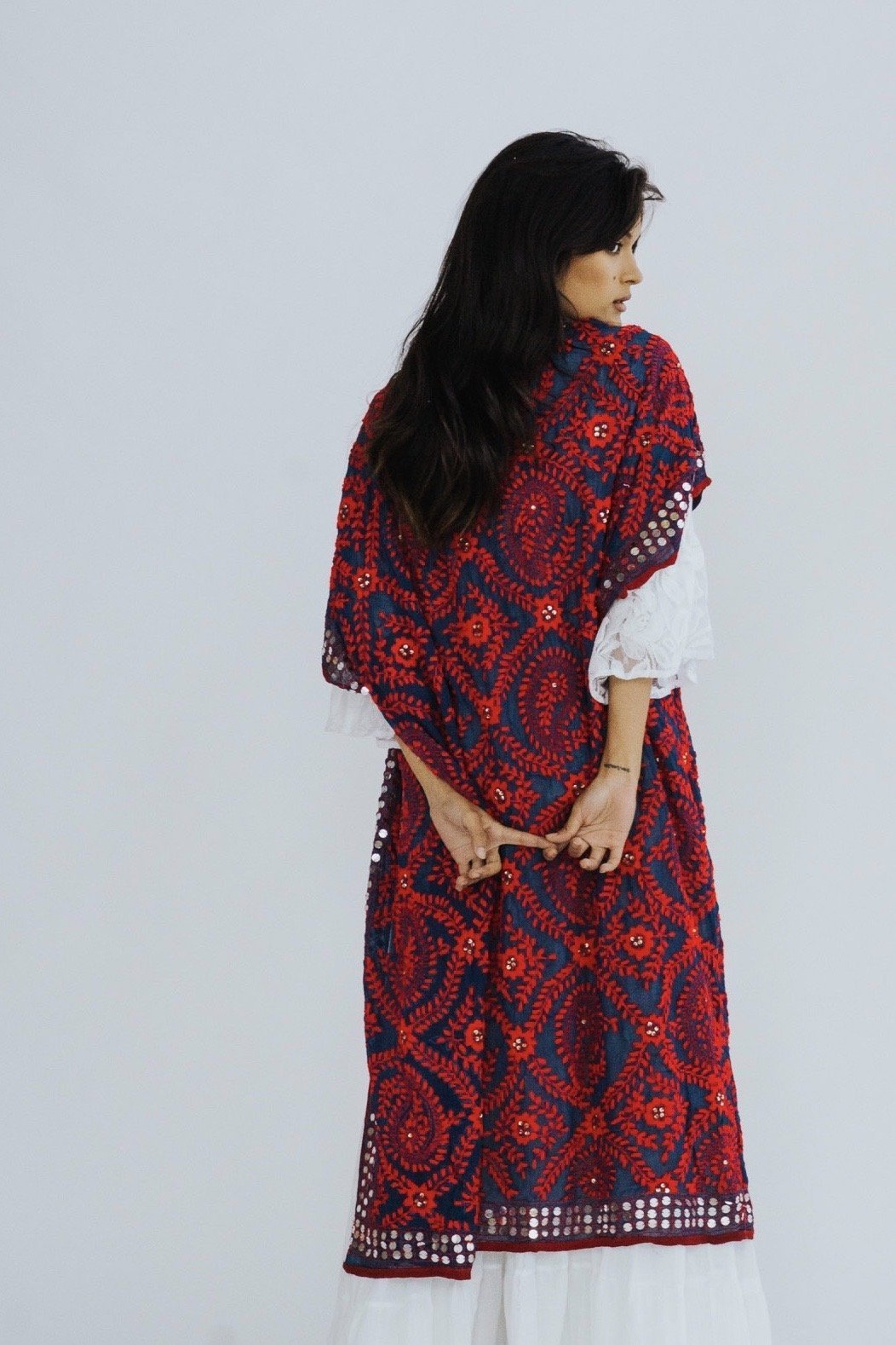 EMBROIDERED KAFTAN PILAR - BANGKOK TAILOR CLOTHING STORE - HANDMADE CLOTHING