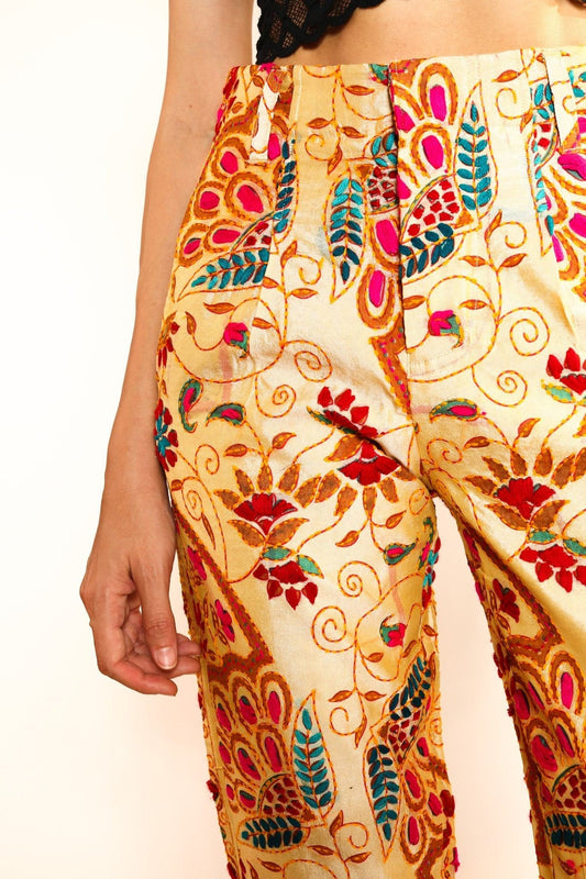 EMBROIDERED PANTS FARRAH - BANGKOK TAILOR CLOTHING STORE - HANDMADE CLOTHING