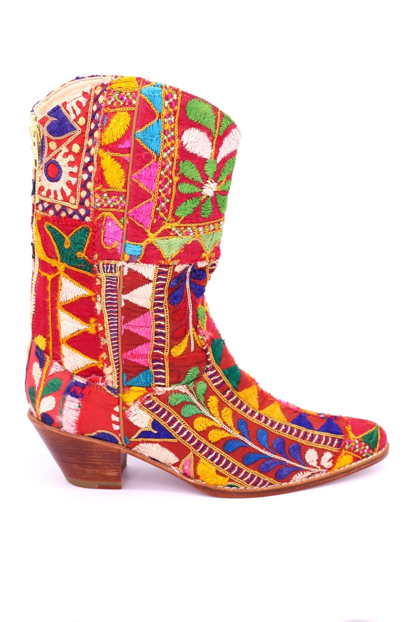 EMBROIDERED PATCHWORK BOOTS SAMSARA - BANGKOK TAILOR CLOTHING STORE - HANDMADE CLOTHING