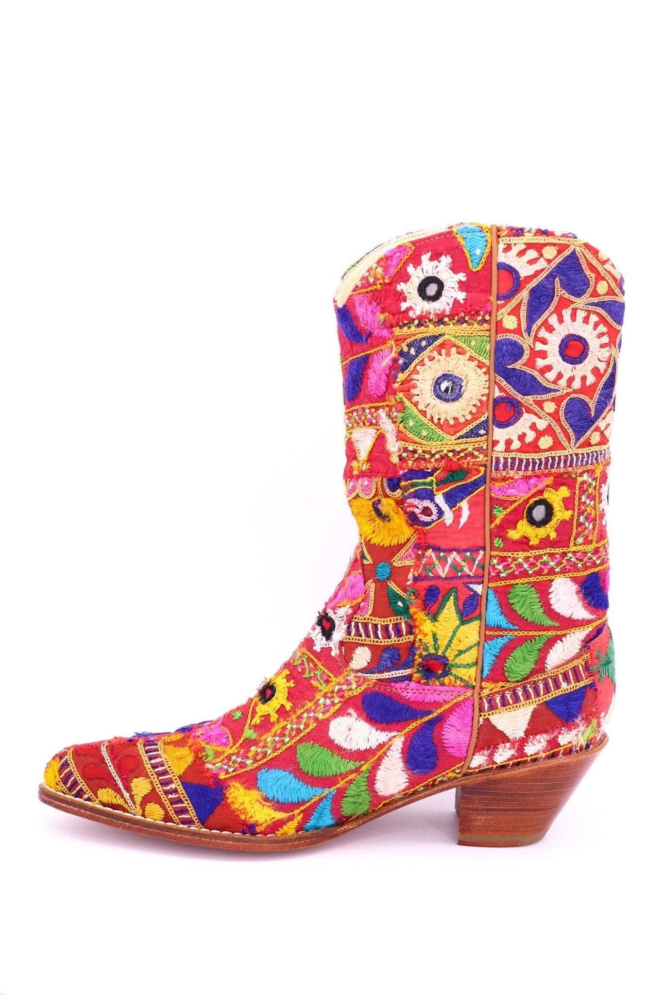 EMBROIDERED PATCHWORK BOOTS SAMSARA - BANGKOK TAILOR CLOTHING STORE - HANDMADE CLOTHING