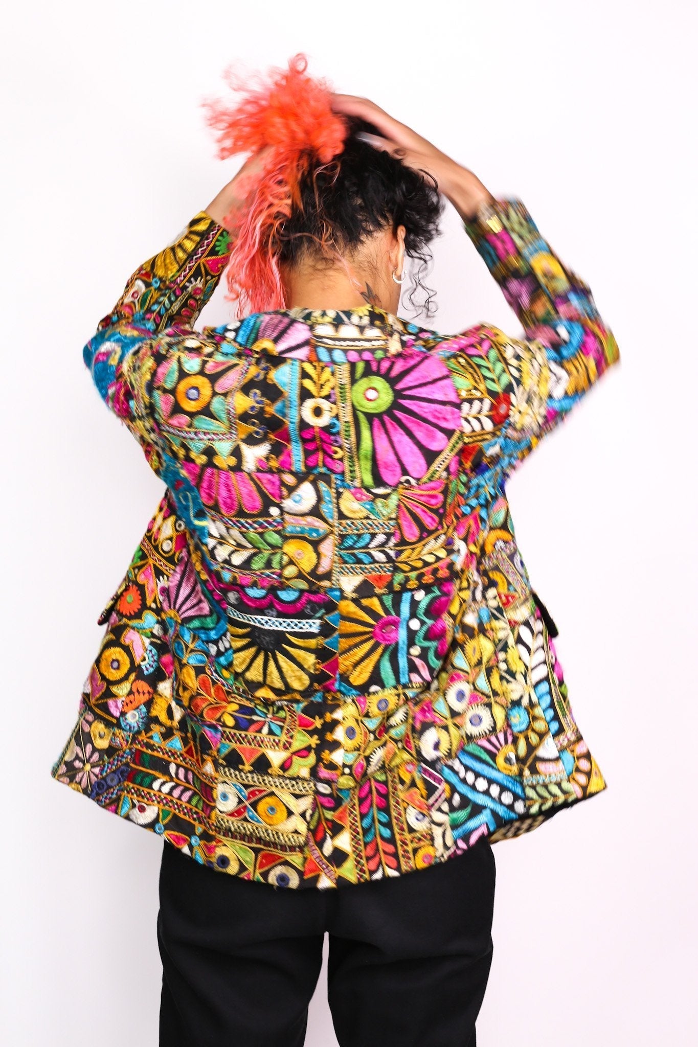 EMBROIDERED PATCHWORK JACKET FRIDA - BANGKOK TAILOR CLOTHING STORE - HANDMADE CLOTHING