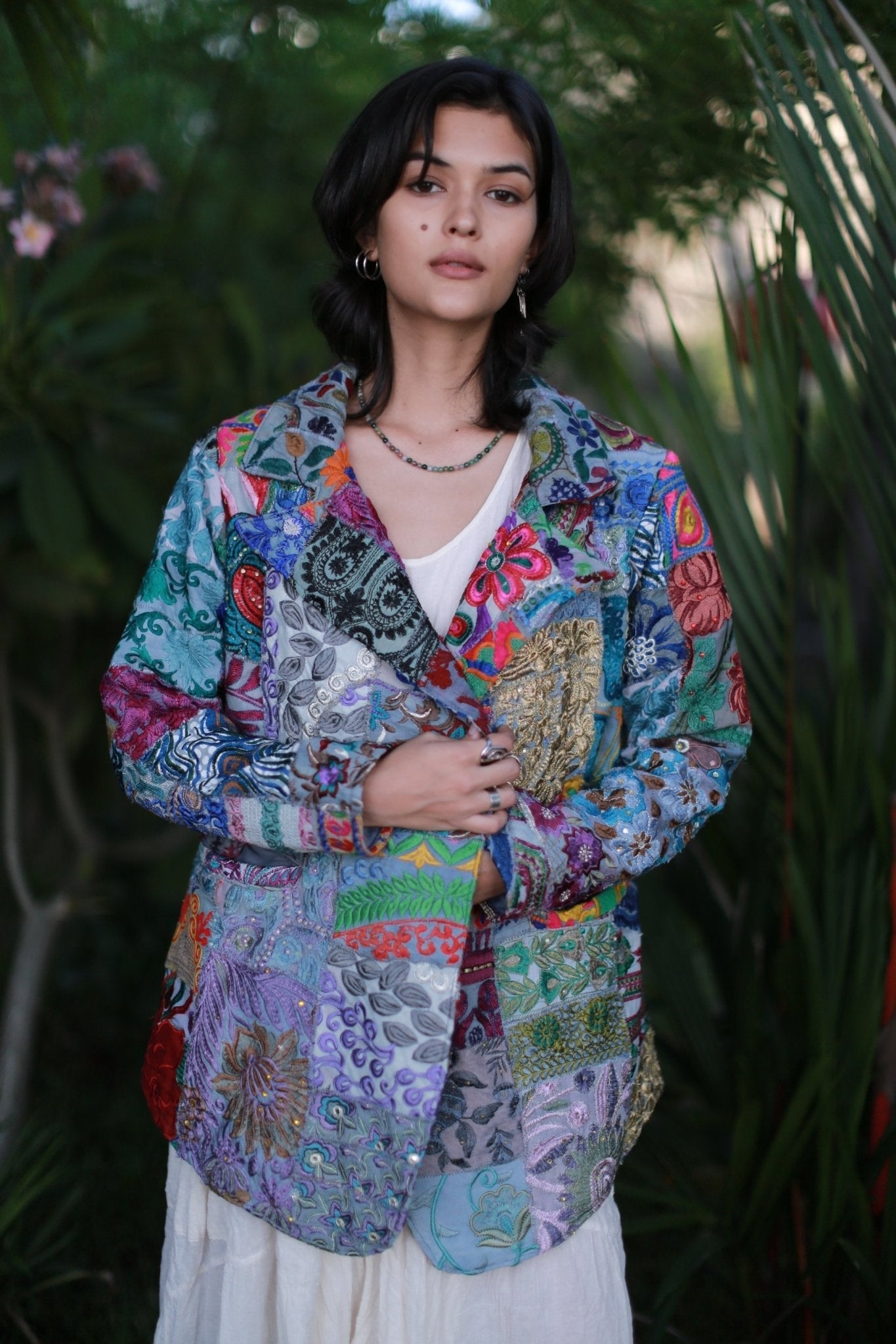 Embroidered Patchwork Jacket Frida - BANGKOK TAILOR CLOTHING STORE - HANDMADE CLOTHING