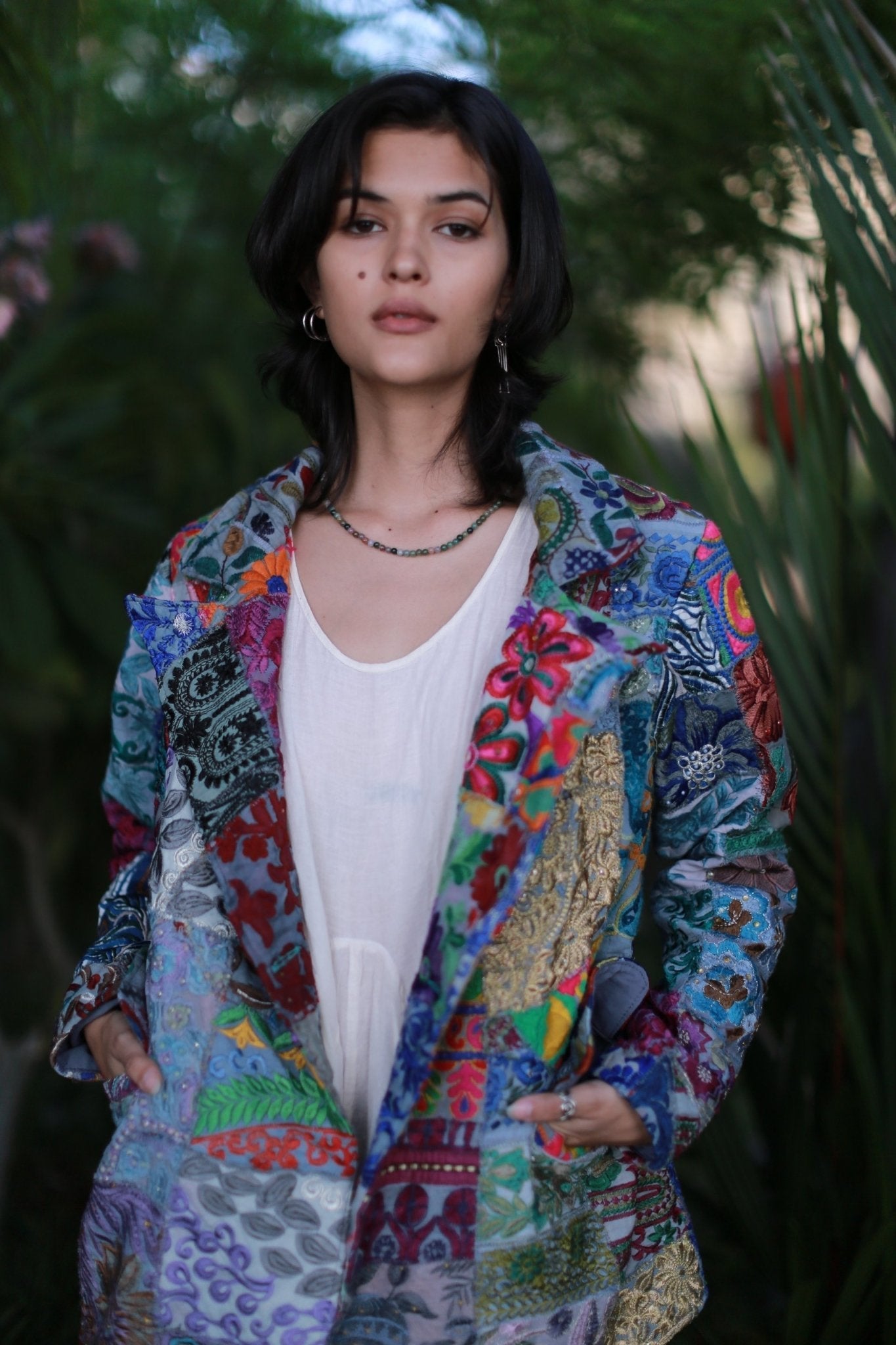 Embroidered Patchwork Jacket Frida - BANGKOK TAILOR CLOTHING STORE - HANDMADE CLOTHING