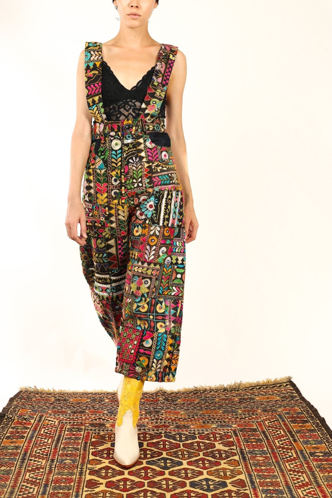 EMBROIDERED PATCHWORK JUMPSUIT HENRY - BANGKOK TAILOR CLOTHING STORE - HANDMADE CLOTHING