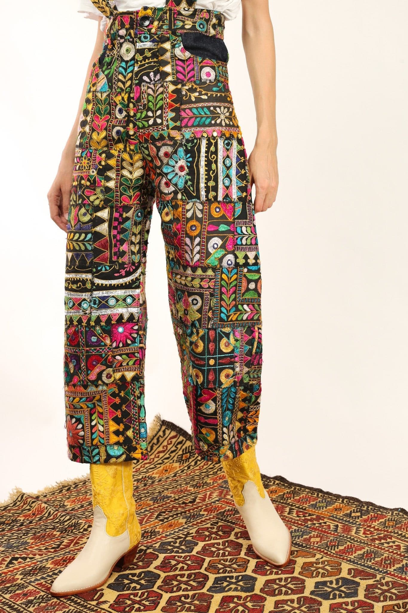 EMBROIDERED PATCHWORK JUMPSUIT HENRY - BANGKOK TAILOR CLOTHING STORE - HANDMADE CLOTHING