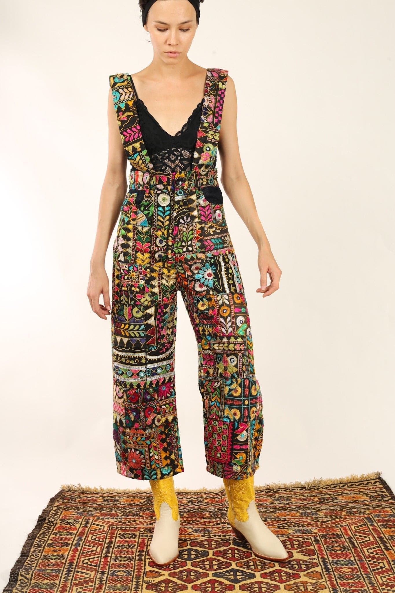 EMBROIDERED PATCHWORK JUMPSUIT HENRY - BANGKOK TAILOR CLOTHING STORE - HANDMADE CLOTHING