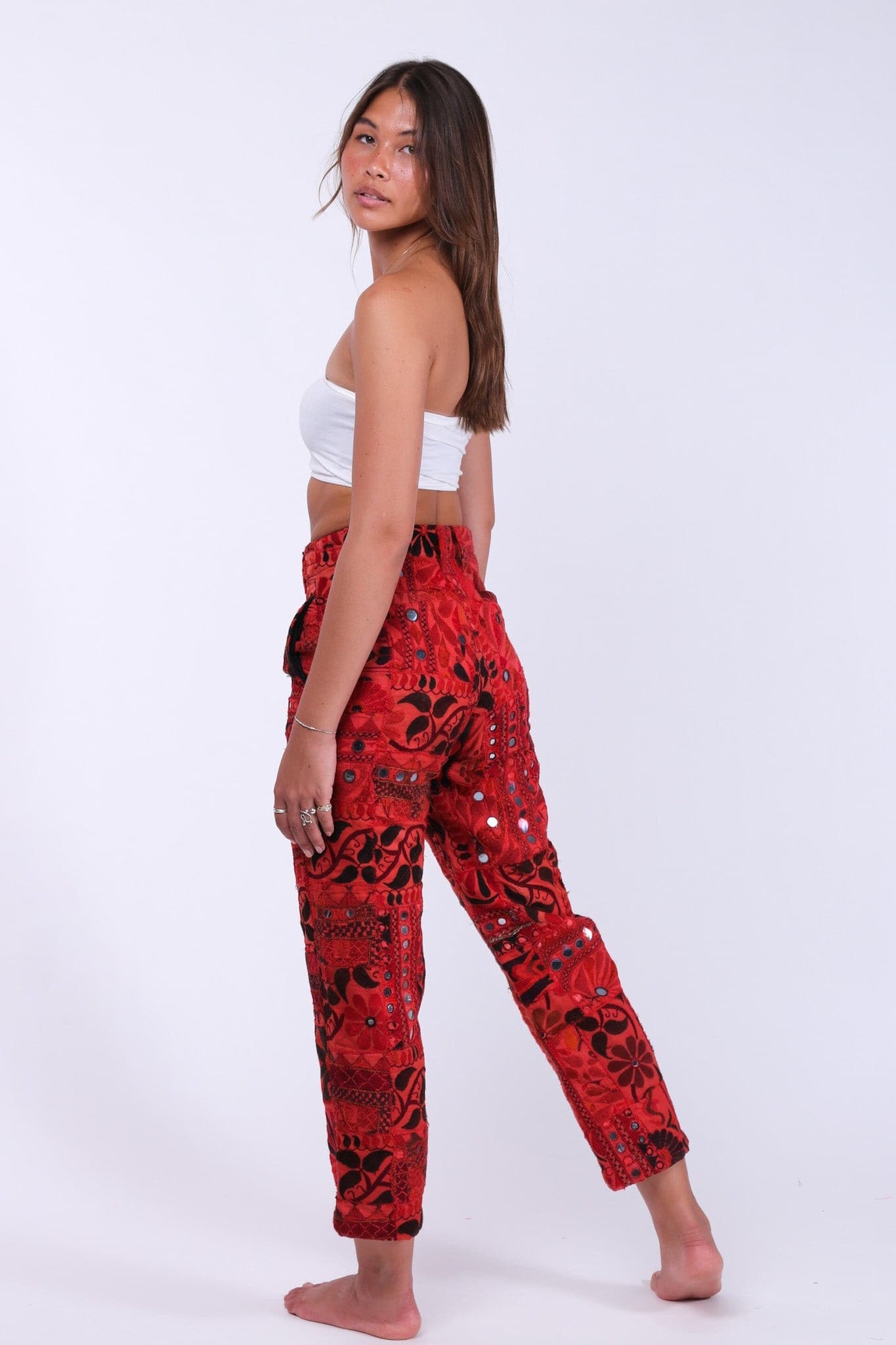 EMBROIDERED PATCHWORK PANTS RAYA - BANGKOK TAILOR CLOTHING STORE - HANDMADE CLOTHING