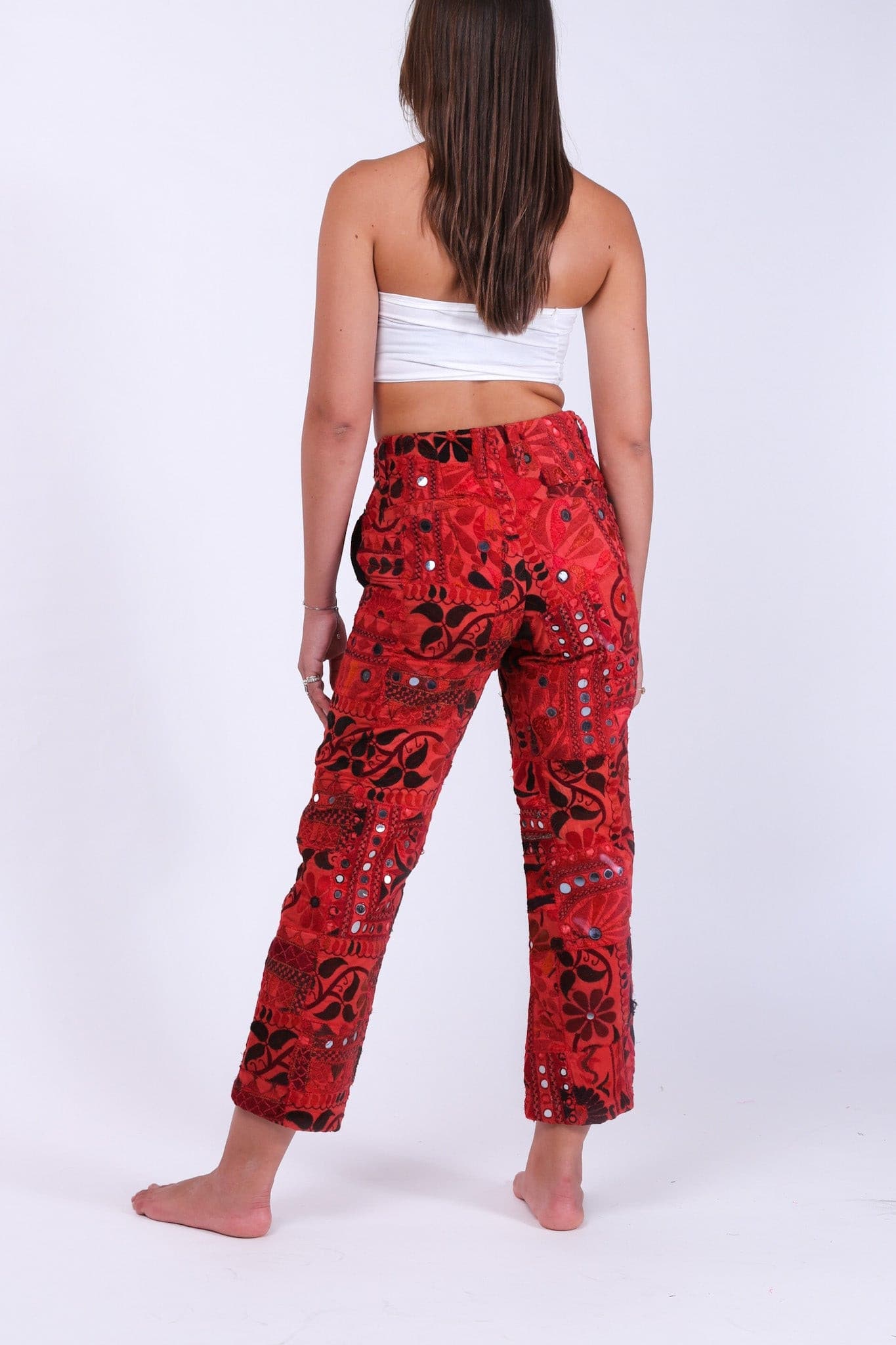 EMBROIDERED PATCHWORK PANTS RAYA - BANGKOK TAILOR CLOTHING STORE - HANDMADE CLOTHING