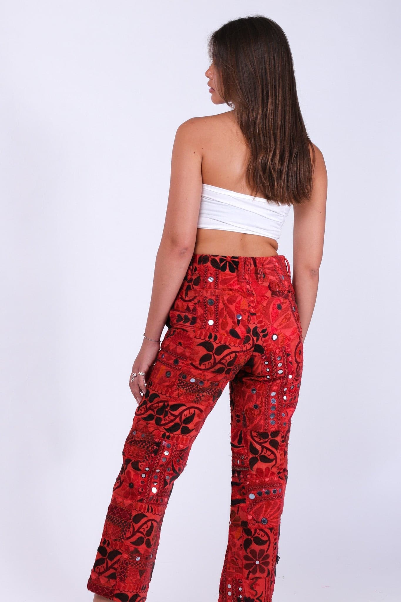 EMBROIDERED PATCHWORK PANTS RAYA - BANGKOK TAILOR CLOTHING STORE - HANDMADE CLOTHING