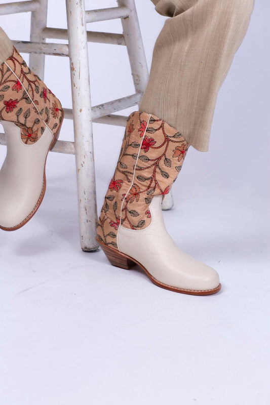 EMBROIDERED ROUND BOOTS PERRY - BANGKOK TAILOR CLOTHING STORE - HANDMADE CLOTHING