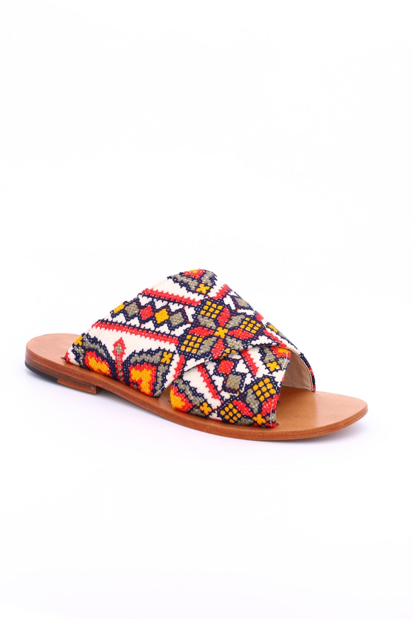 EMBROIDERED SANDALS DAISY - BANGKOK TAILOR CLOTHING STORE - HANDMADE CLOTHING