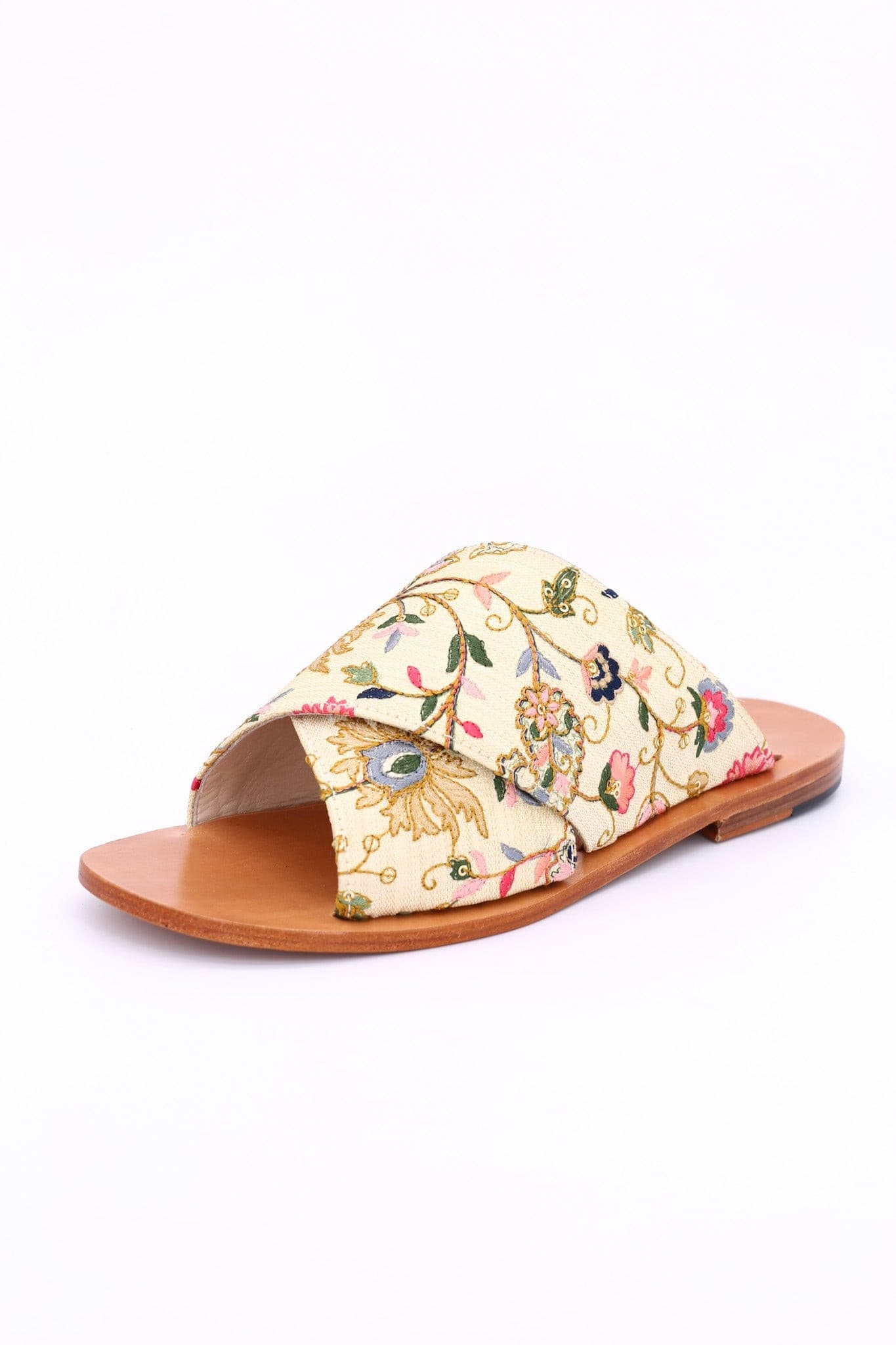 EMBROIDERED SANDALS DAISY - BANGKOK TAILOR CLOTHING STORE - HANDMADE CLOTHING