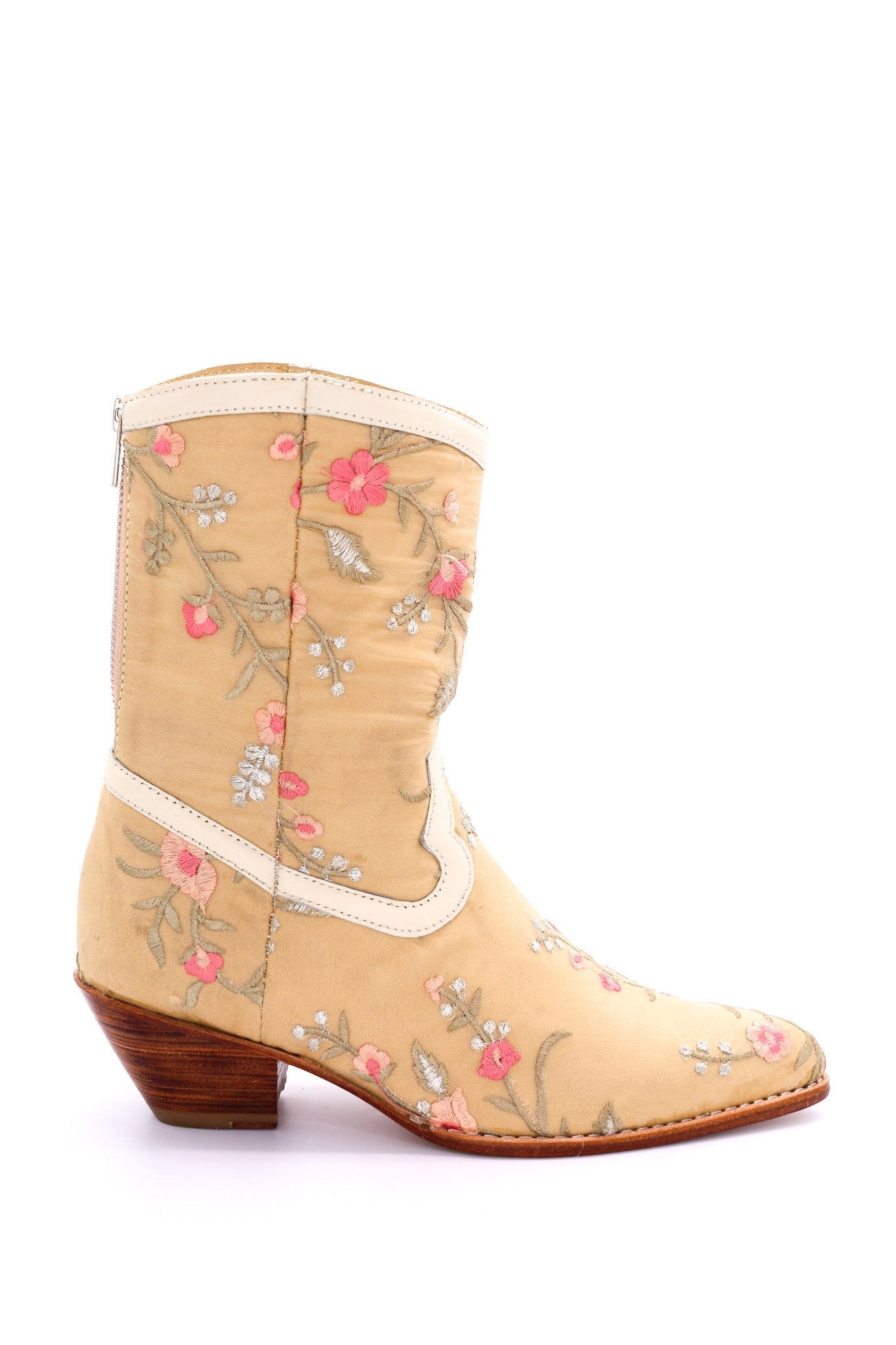 EMBROIDERED SILK BOOTS JOELLE - BANGKOK TAILOR CLOTHING STORE - HANDMADE CLOTHING