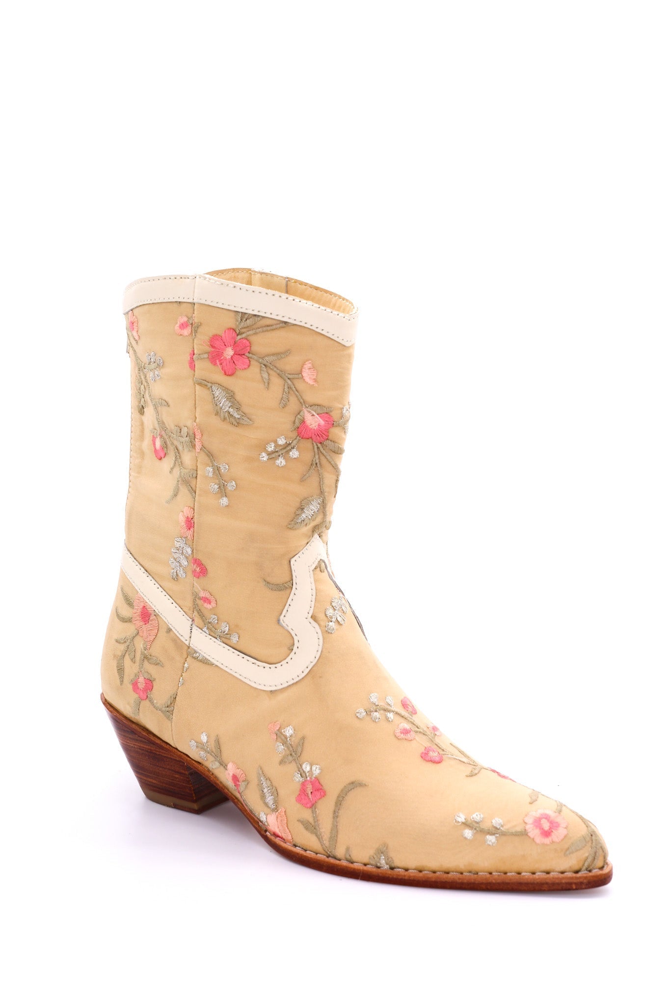 EMBROIDERED SILK BOOTS JOELLE - BANGKOK TAILOR CLOTHING STORE - HANDMADE CLOTHING