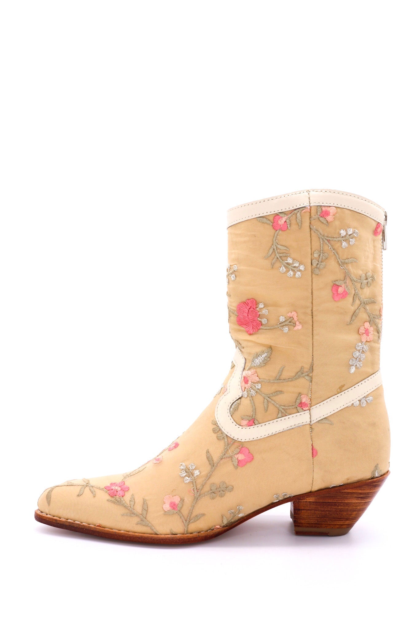 EMBROIDERED SILK BOOTS JOELLE - BANGKOK TAILOR CLOTHING STORE - HANDMADE CLOTHING