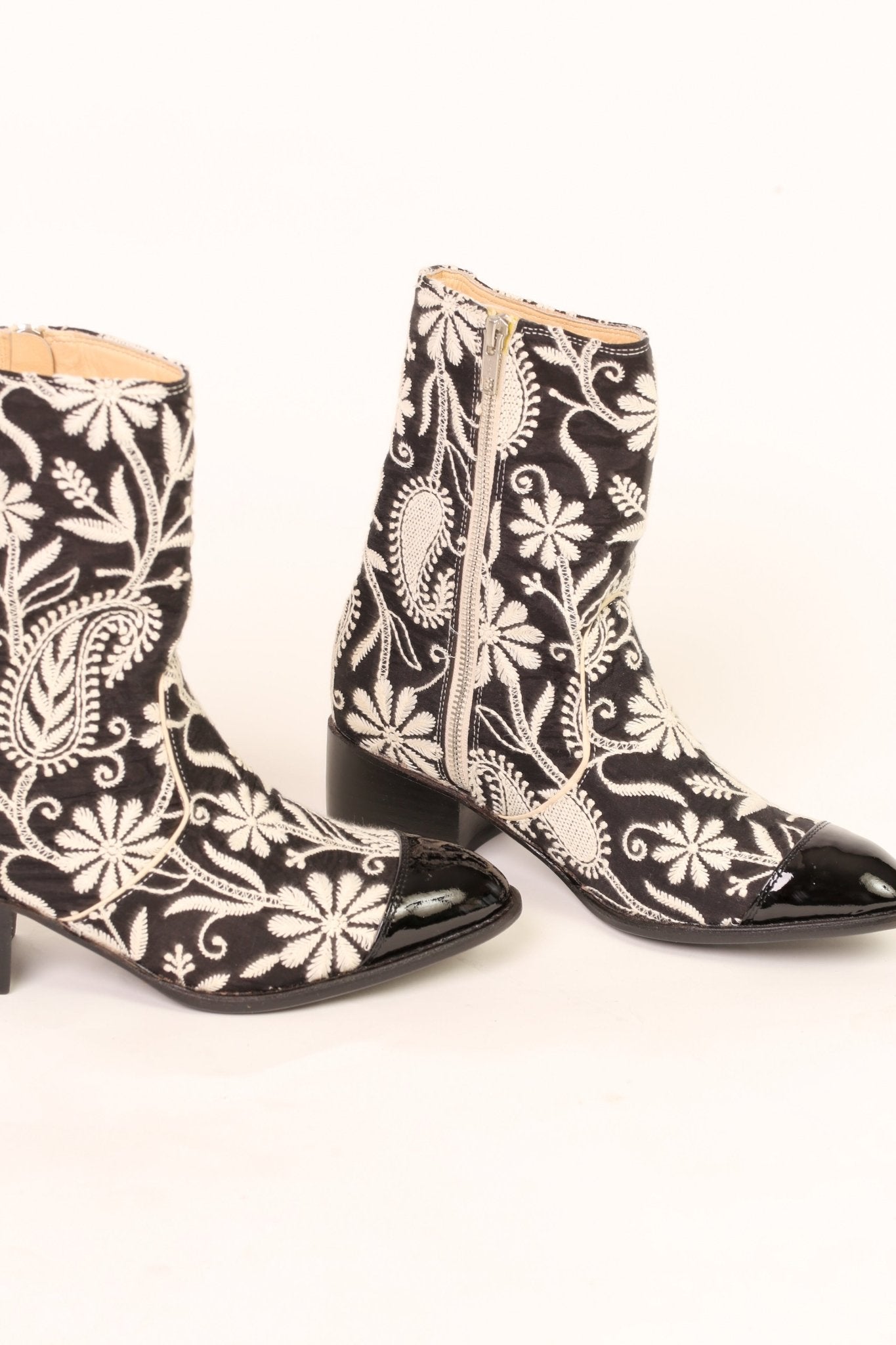 EMBROIDERED SILK PAISLEY BOOTS OWEN - BANGKOK TAILOR CLOTHING STORE - HANDMADE CLOTHING