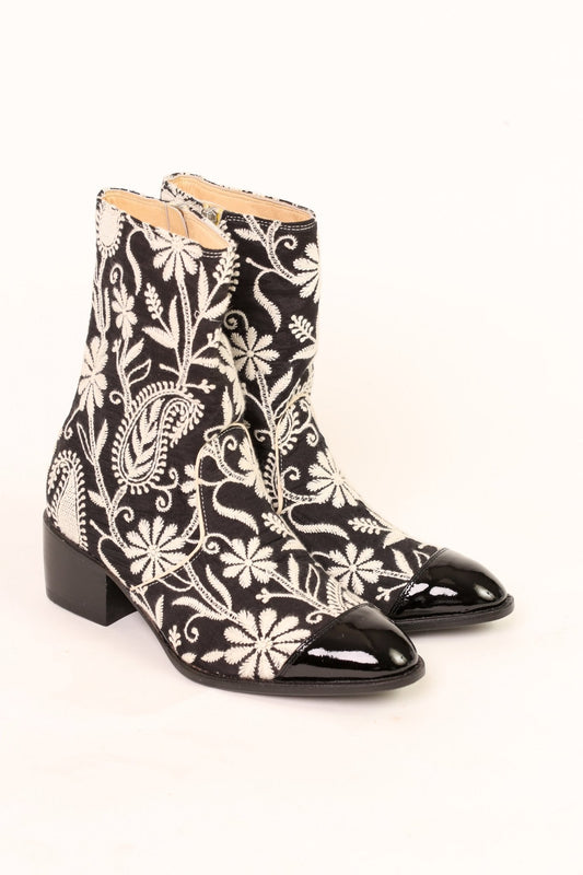 EMBROIDERED SILK PAISLEY BOOTS OWEN - BANGKOK TAILOR CLOTHING STORE - HANDMADE CLOTHING