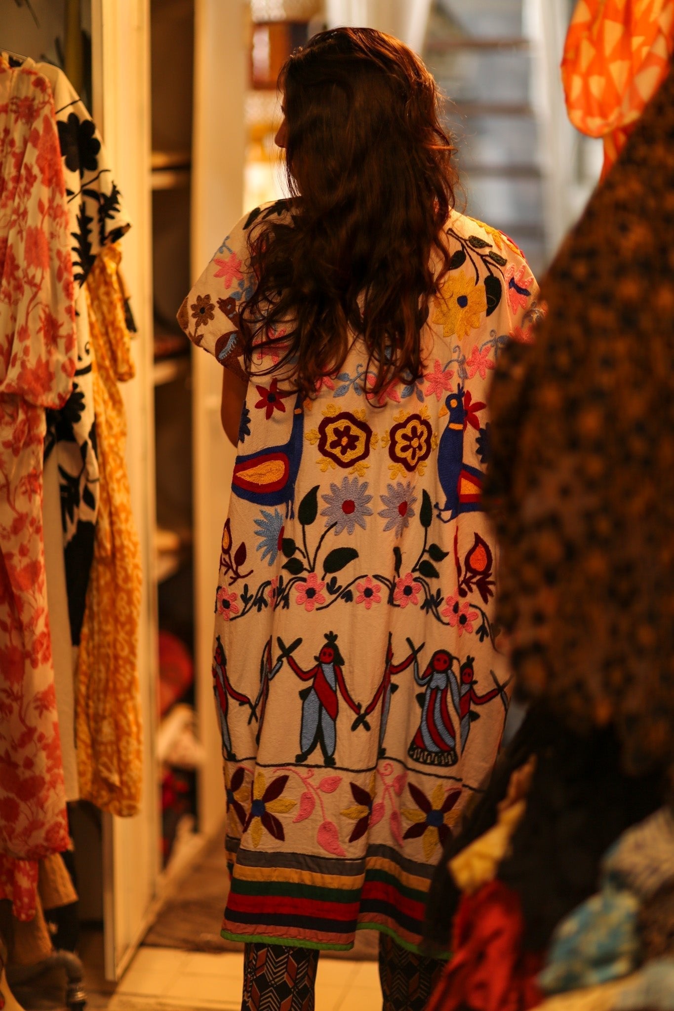 EMBROIDERED TRIBAL KIMONO LIOU - BANGKOK TAILOR CLOTHING STORE - HANDMADE CLOTHING