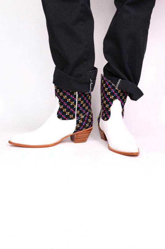 EMBROIDERED WESTERN BOOTS FRANIA - BANGKOK TAILOR CLOTHING STORE - HANDMADE CLOTHING