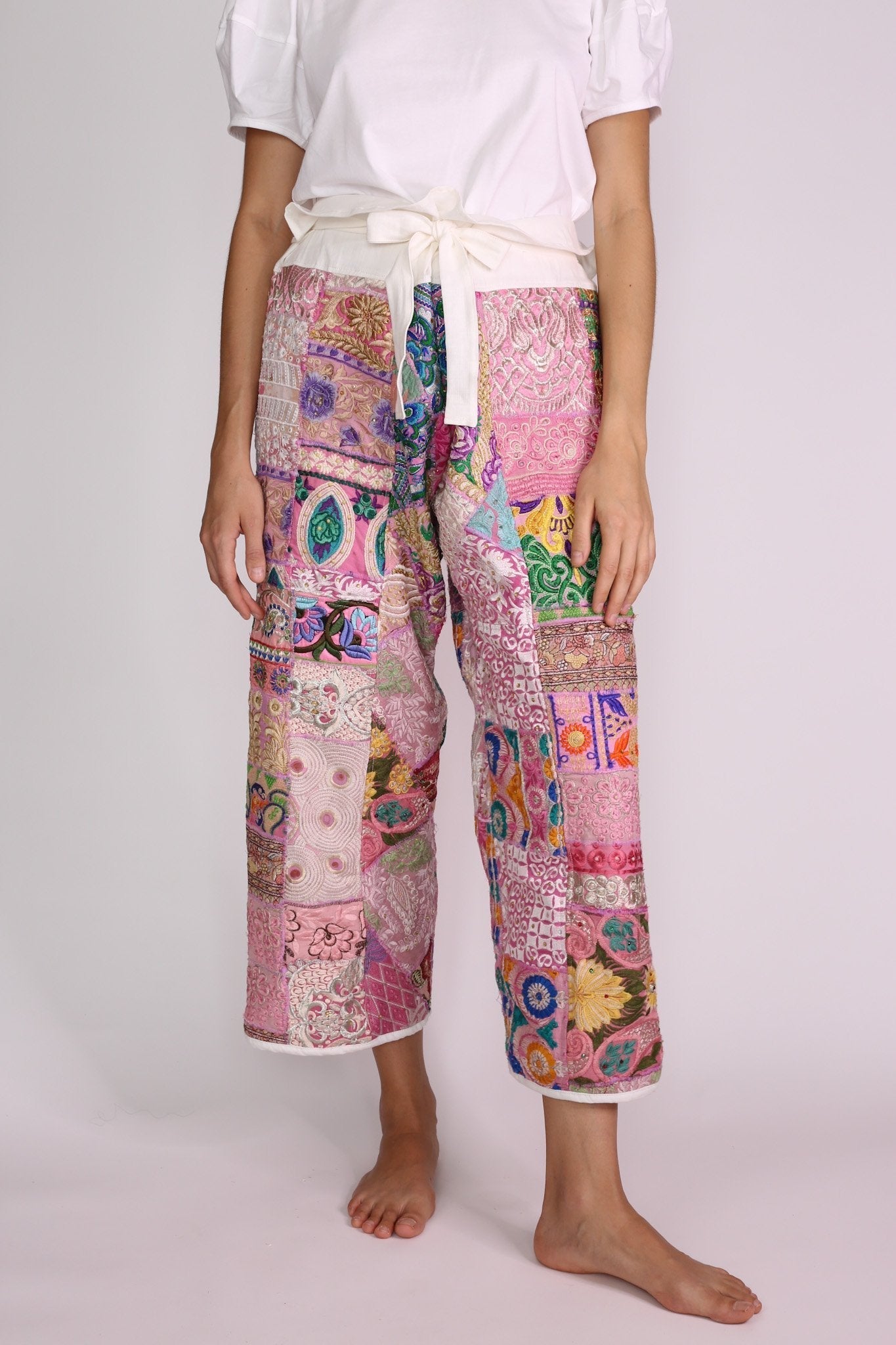 FISHERMAN PANTS EMBROIDERED PATCHWORK GIVA - BANGKOK TAILOR CLOTHING STORE - HANDMADE CLOTHING