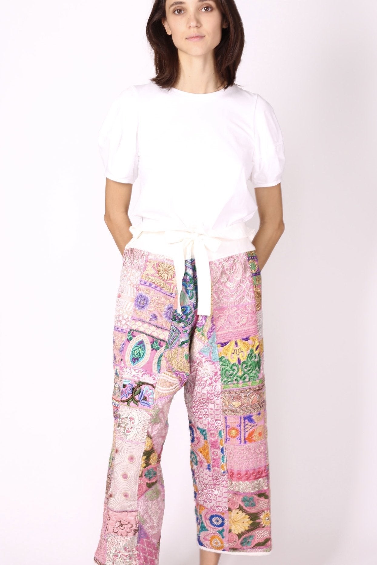 FISHERMAN PANTS EMBROIDERED PATCHWORK GIVA - BANGKOK TAILOR CLOTHING STORE - HANDMADE CLOTHING