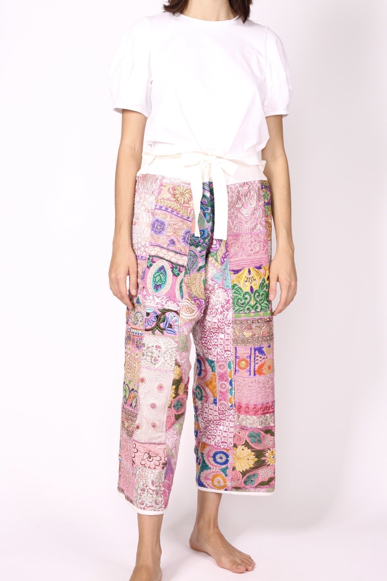 FISHERMAN PANTS EMBROIDERED PATCHWORK GIVA - BANGKOK TAILOR CLOTHING STORE - HANDMADE CLOTHING