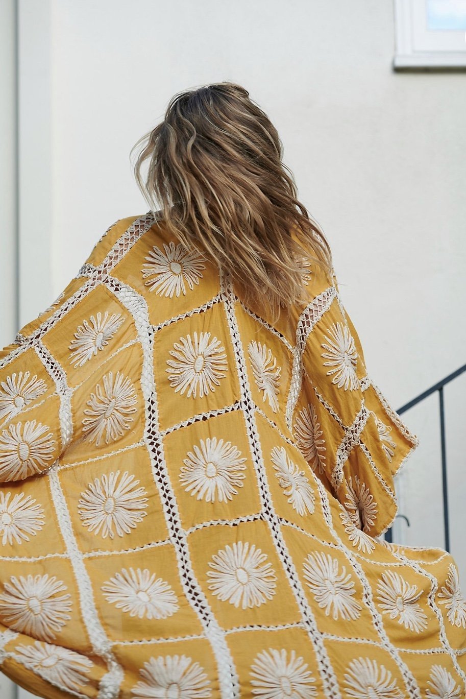 FLORA CROCHET KIMONO X FREE PEOPLE - BANGKOK TAILOR CLOTHING STORE - HANDMADE CLOTHING