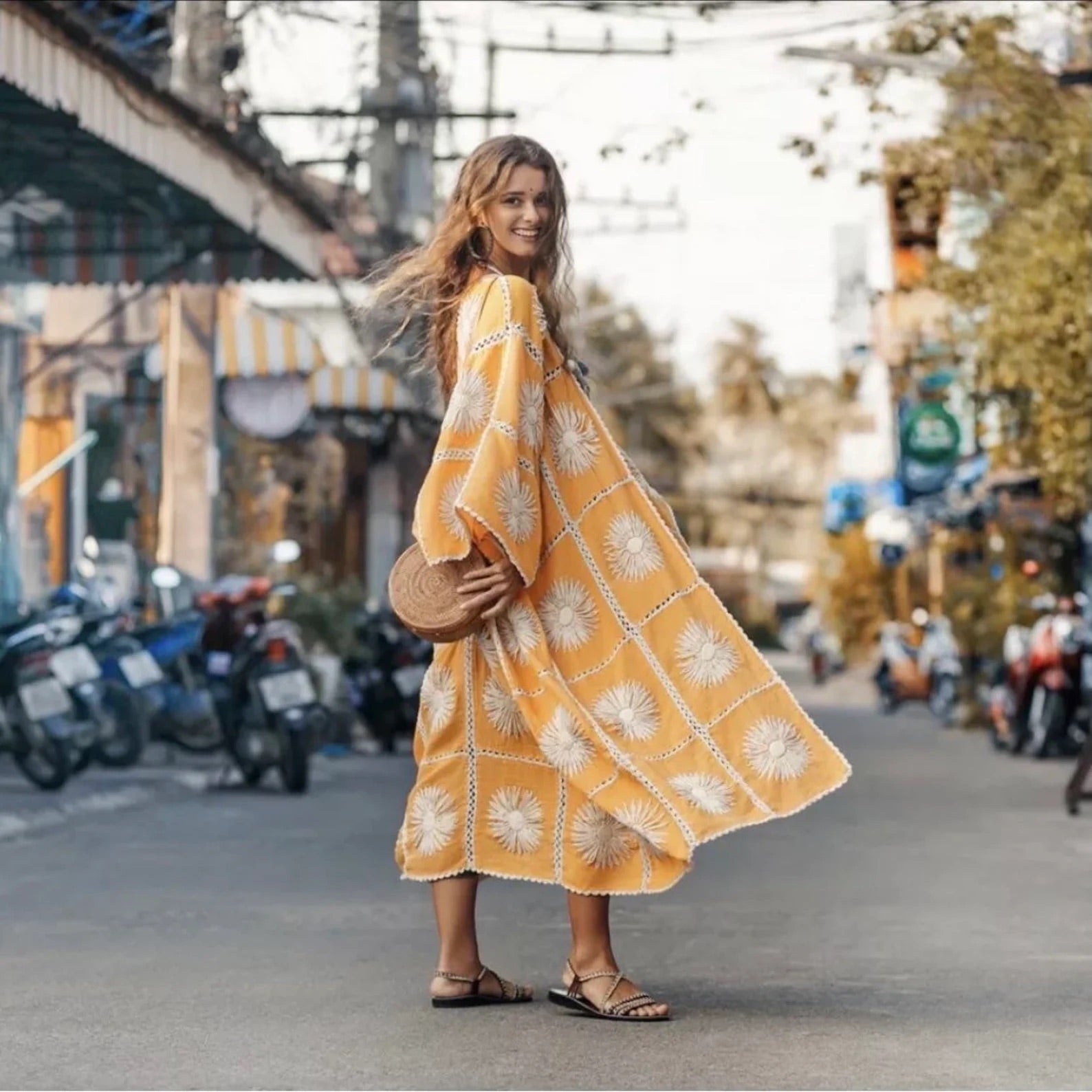 FLORA HAND CROCHET KIMONO DUSTER - BANGKOK TAILOR CLOTHING STORE - HANDMADE CLOTHING