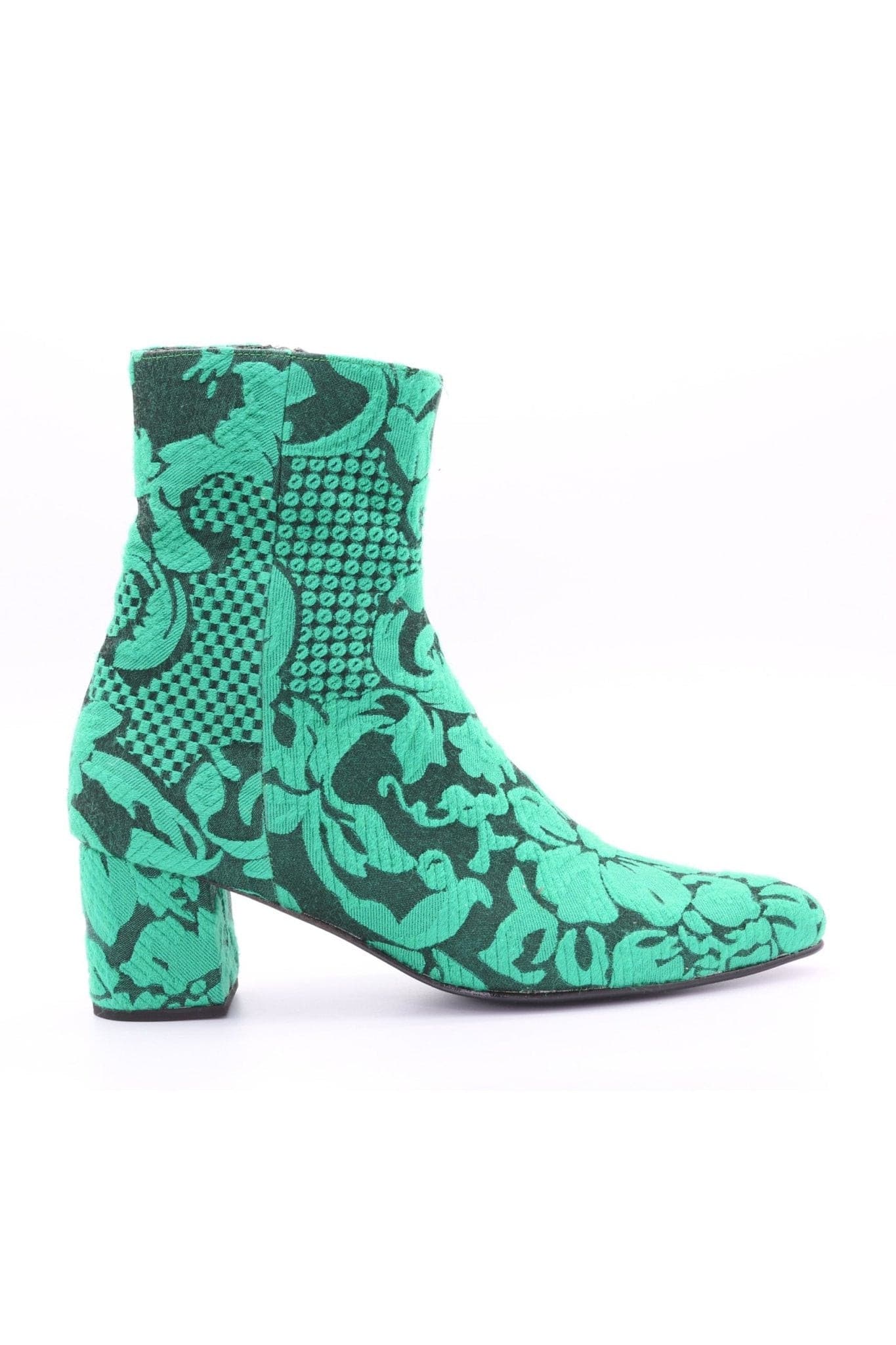 GREEN EMBROIDERED BOOT QUINT - BANGKOK TAILOR CLOTHING STORE - HANDMADE CLOTHING