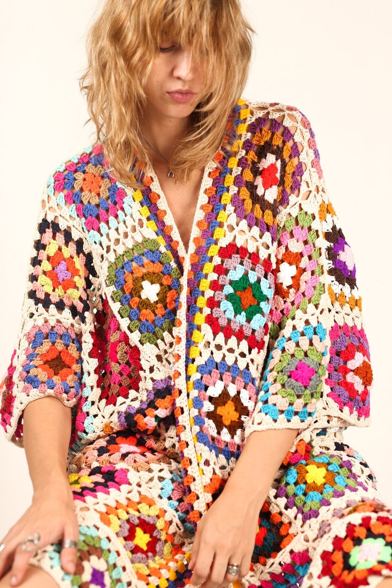 HAND CROCHET KAFTAN NONI X FREE PEOPLE - BANGKOK TAILOR CLOTHING STORE - HANDMADE CLOTHING