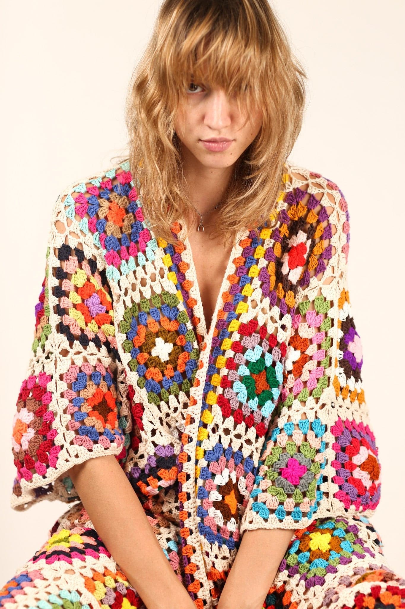 HAND CROCHET KAFTAN NONI X FREE PEOPLE - BANGKOK TAILOR CLOTHING STORE - HANDMADE CLOTHING