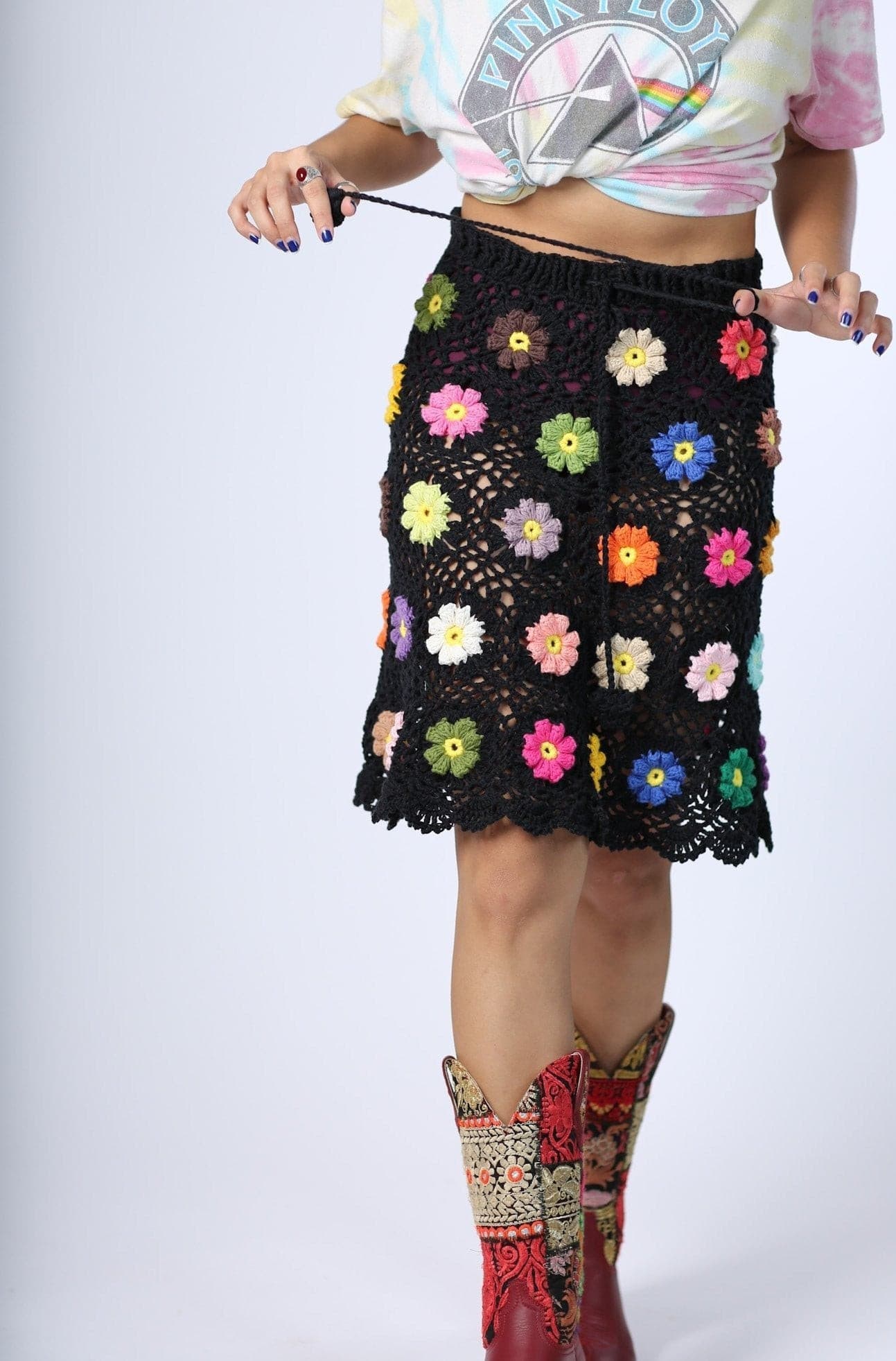 HAND CROCHET SKIRT SANDRA - BANGKOK TAILOR CLOTHING STORE - HANDMADE CLOTHING