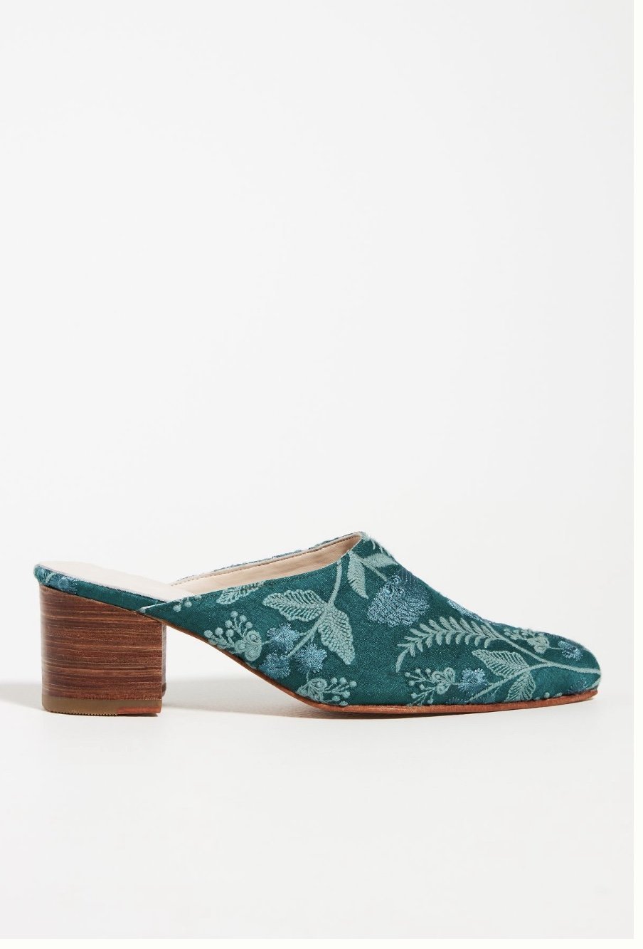 HEELED MULES EMBROIDERED X ANTHROPOLOGIE - BANGKOK TAILOR CLOTHING STORE - HANDMADE CLOTHING