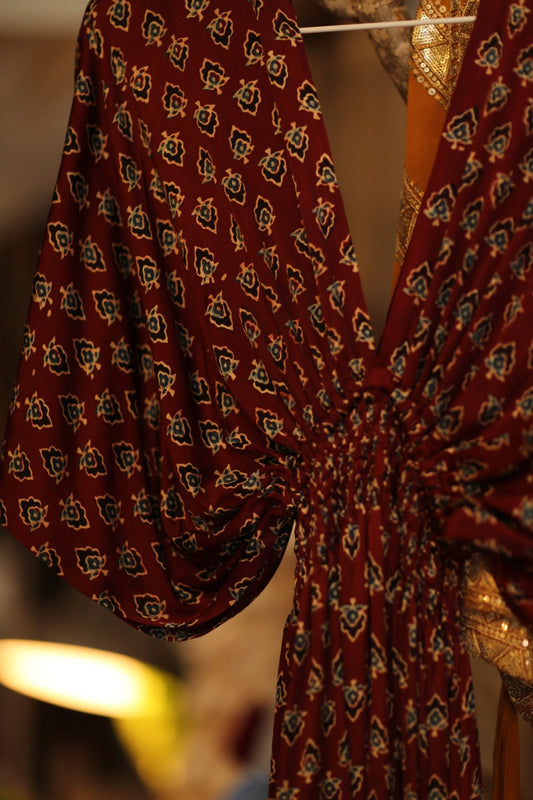 KAFTAN DRESS LAURINE - BANGKOK TAILOR CLOTHING STORE - HANDMADE CLOTHING