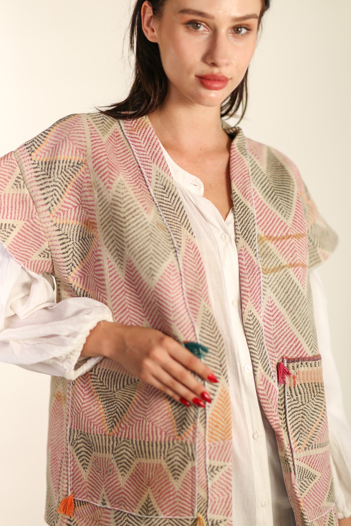 KANTHA QUILT VINTAG FABRIC BILO - BANGKOK TAILOR CLOTHING STORE - HANDMADE CLOTHING