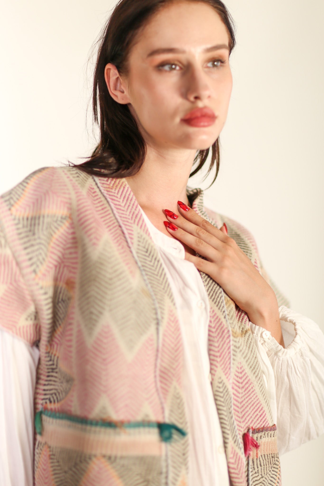 KANTHA QUILT VINTAG FABRIC BILO - BANGKOK TAILOR CLOTHING STORE - HANDMADE CLOTHING