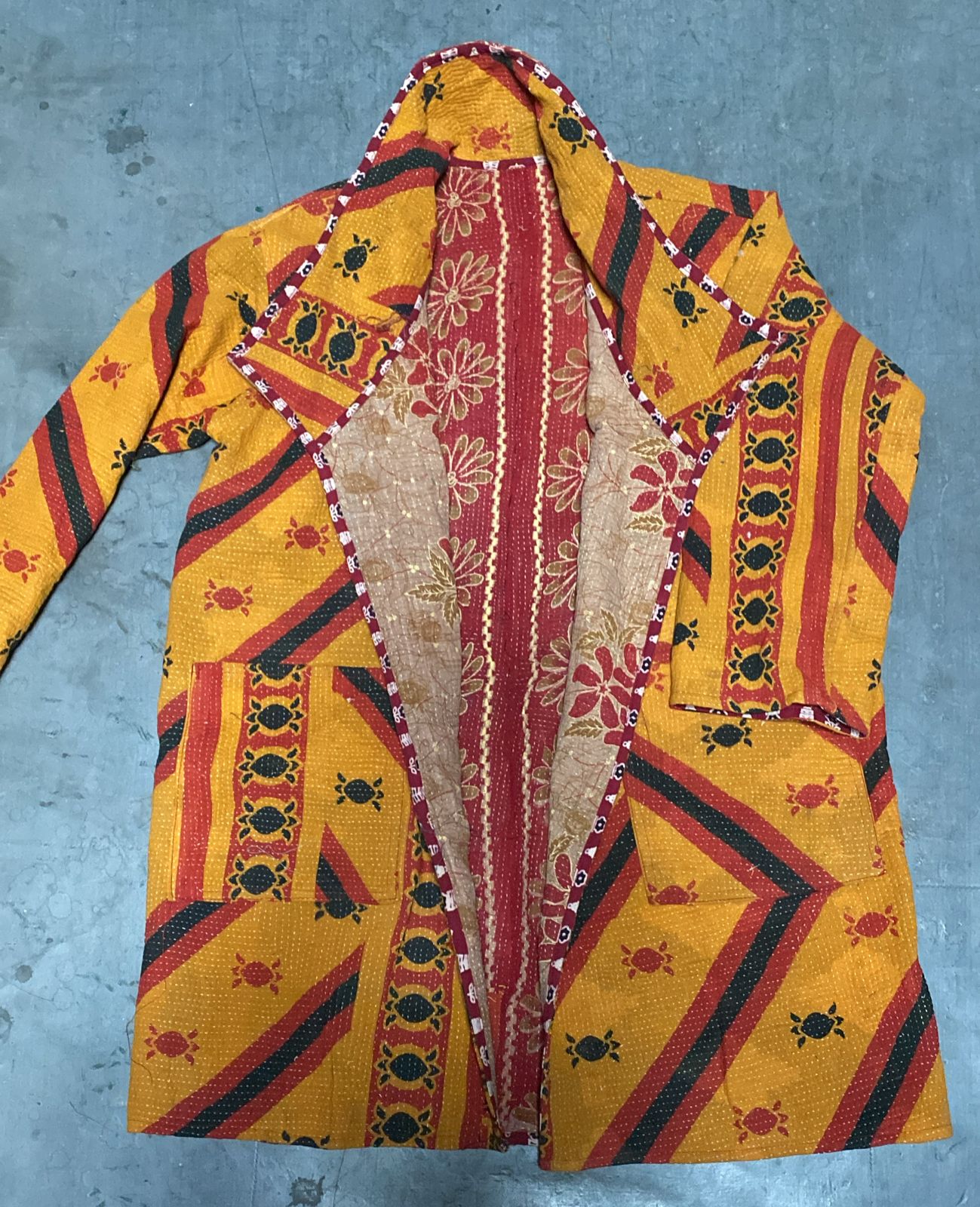 KIMONO JACKET KANTHA QUILT SASSA - BANGKOK TAILOR CLOTHING STORE - HANDMADE CLOTHING