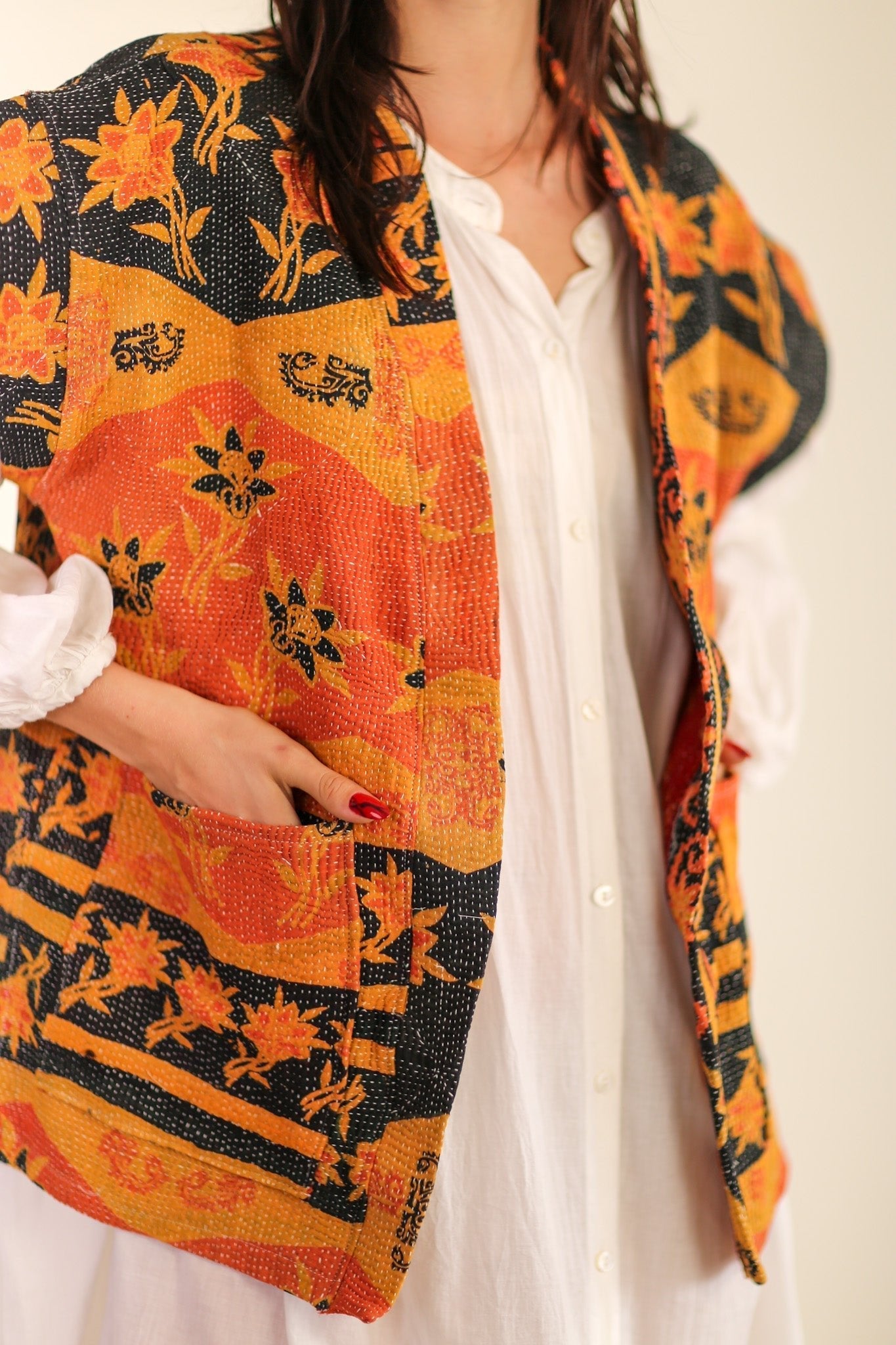 KIMONO VEST YUVAL - BANGKOK TAILOR CLOTHING STORE - HANDMADE CLOTHING