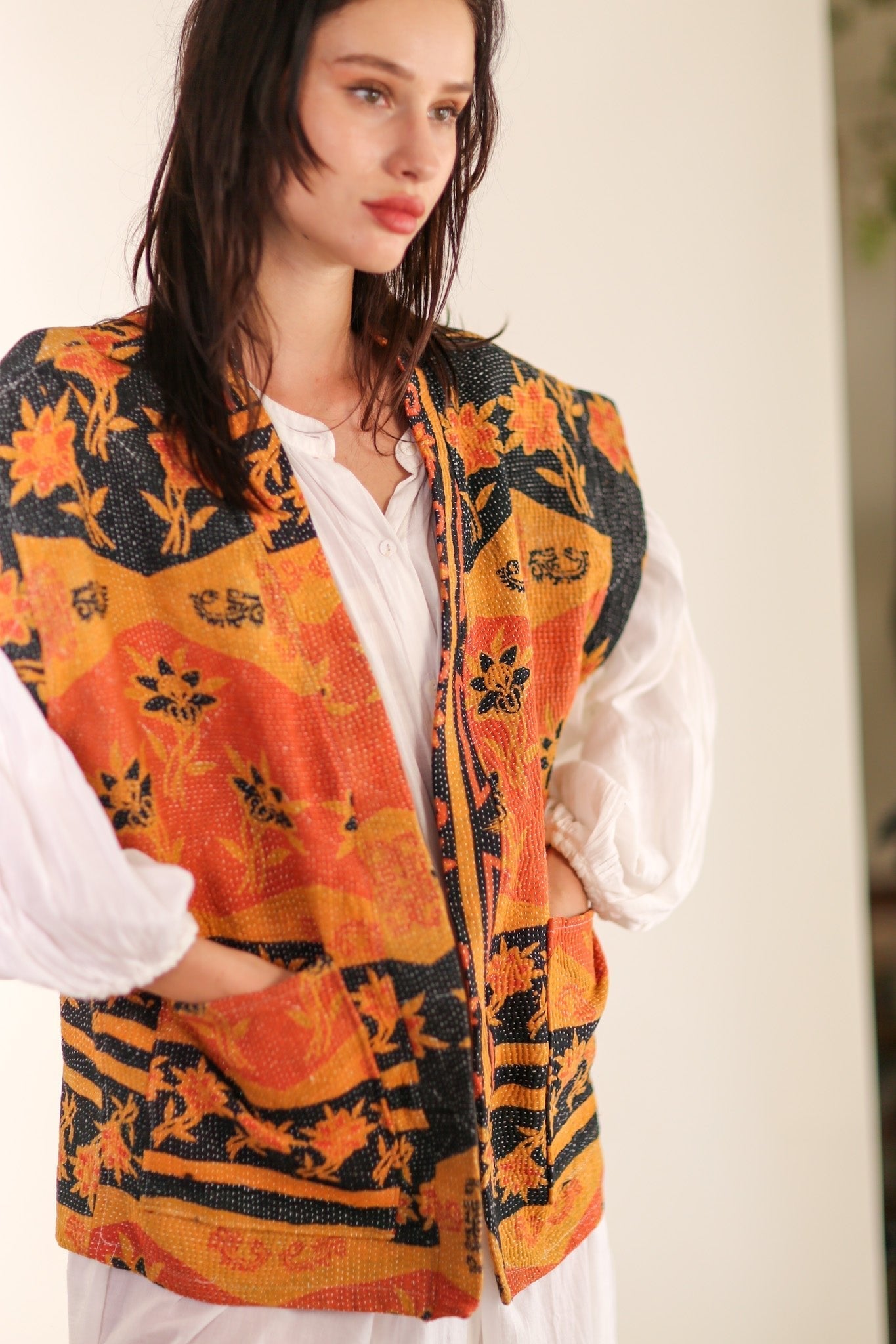 KIMONO VEST YUVAL - BANGKOK TAILOR CLOTHING STORE - HANDMADE CLOTHING