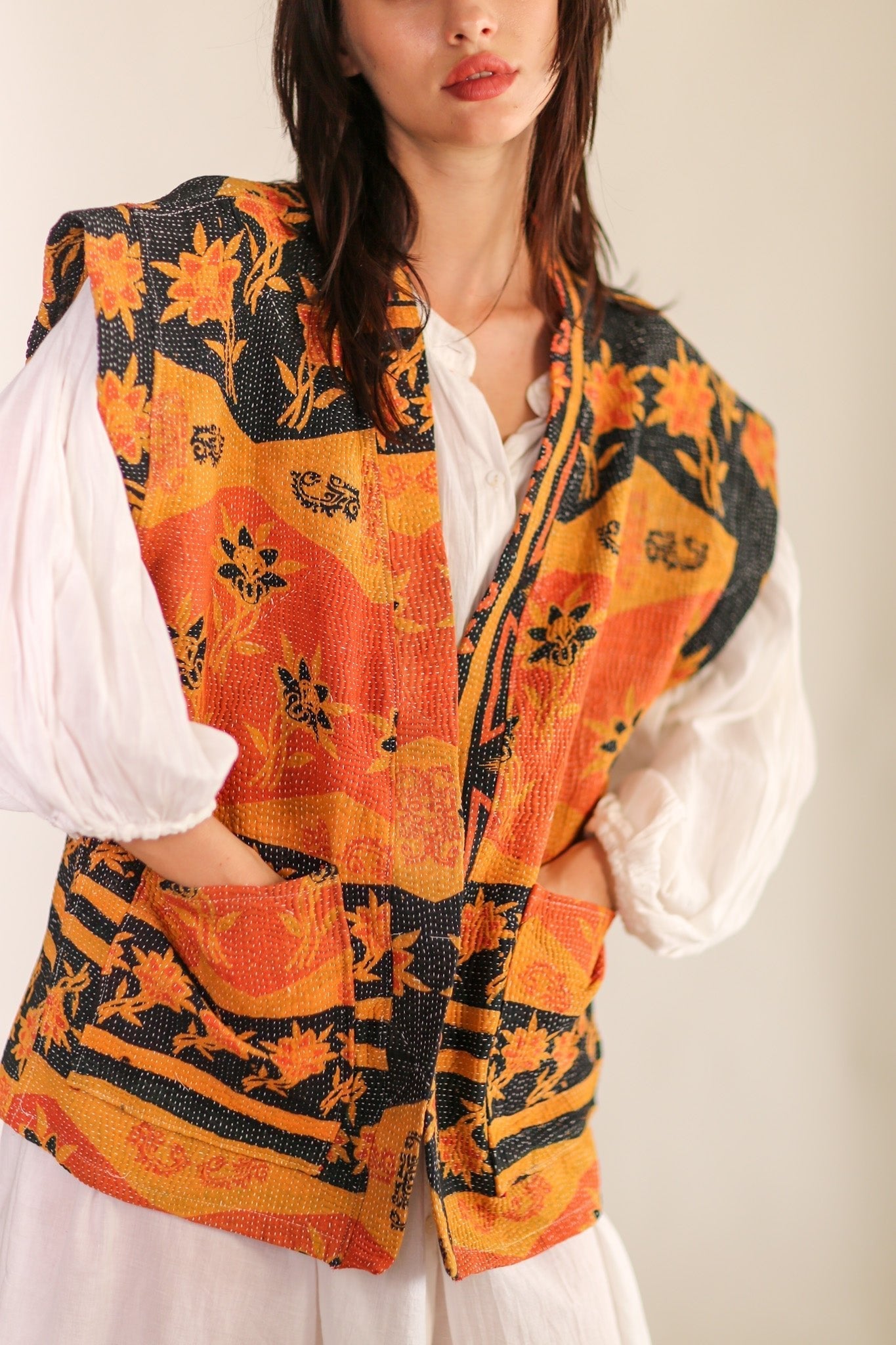 KIMONO VEST YUVAL - BANGKOK TAILOR CLOTHING STORE - HANDMADE CLOTHING